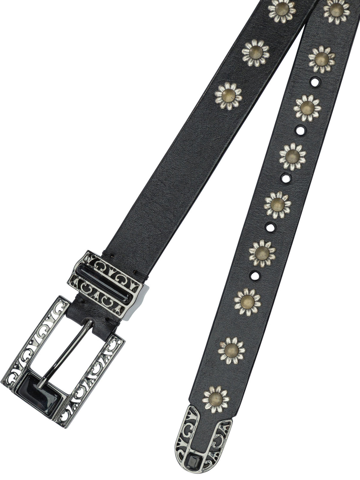 Golden Goose Belt with embroidery - Black