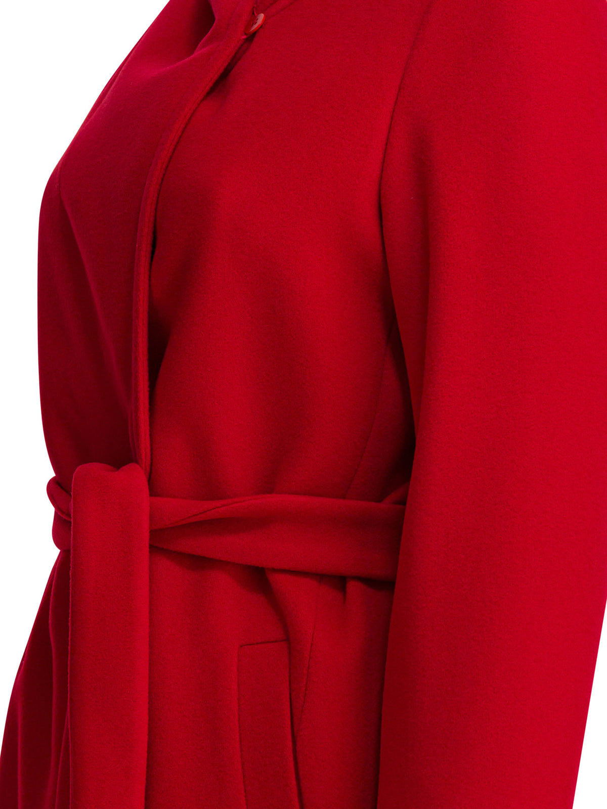 Herno Virgin wool long coat - Red