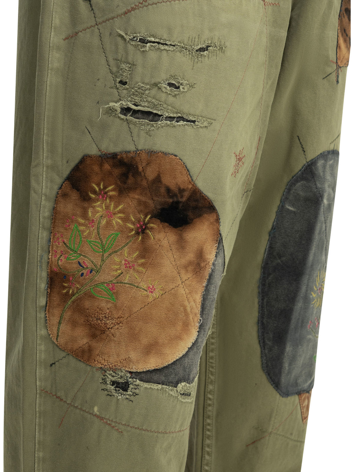 Kapital "Katsuragi Gypsy Patch Remake" Casual Pants - Green