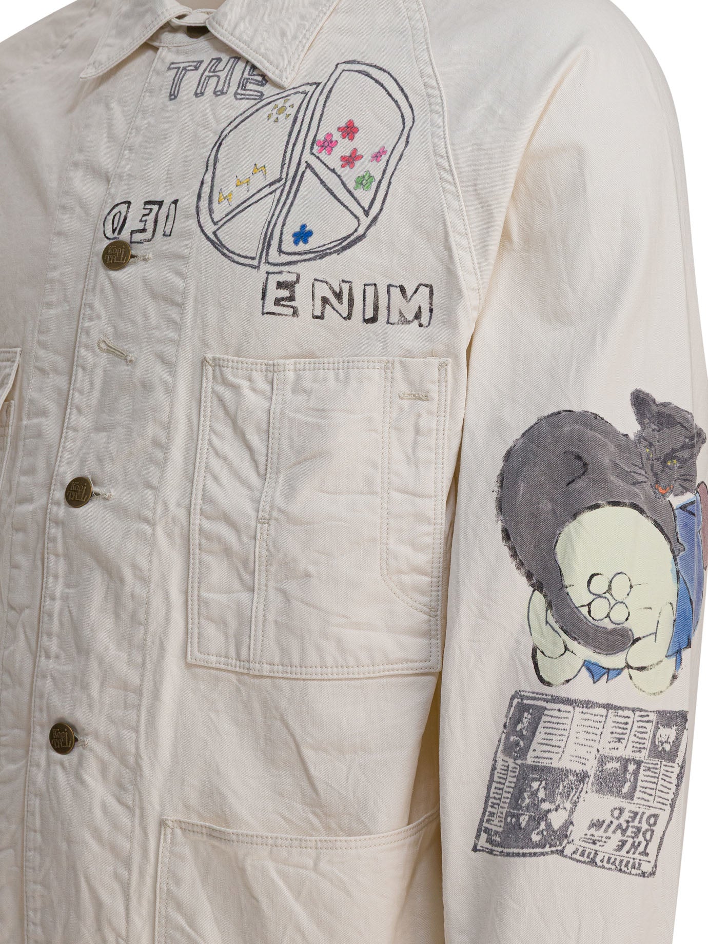 Kapital "Memorial Paint" overshirt jacket - Beige