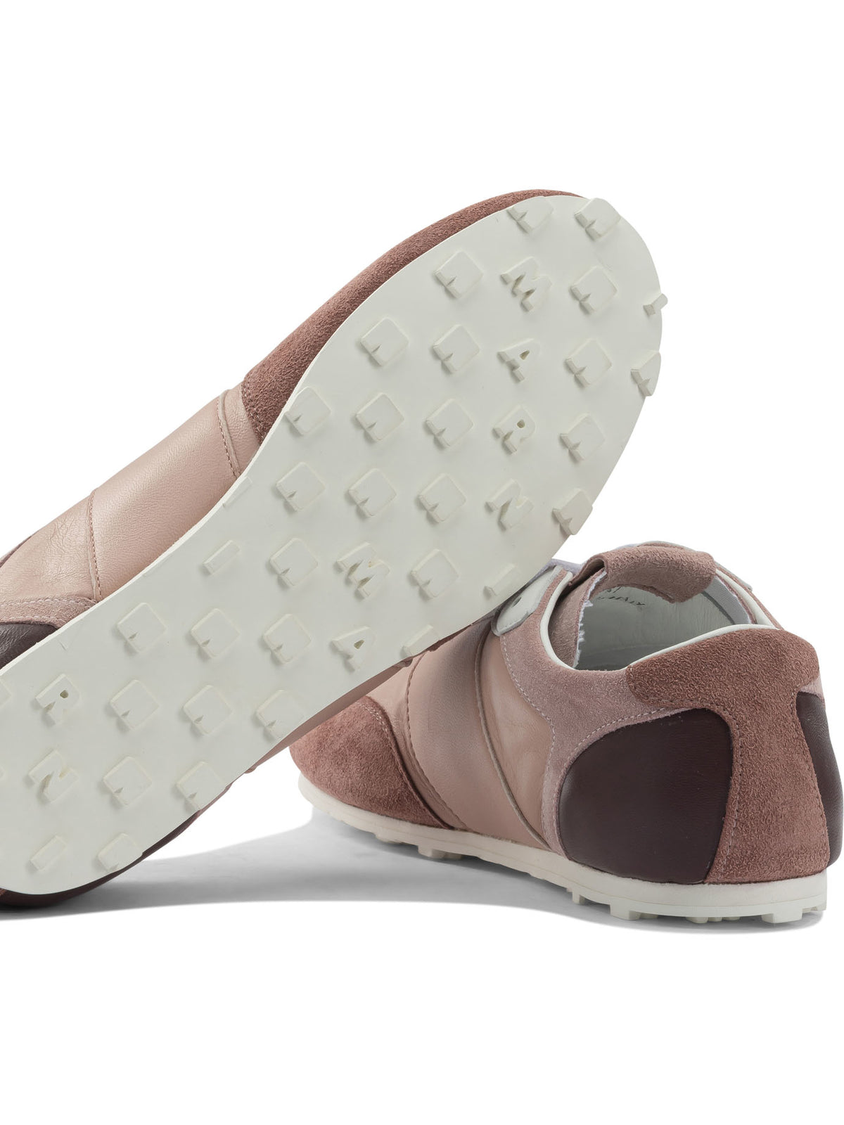 Marni Leather sneaker with logo - Pink
