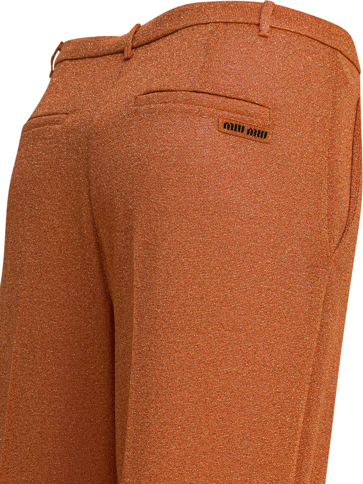 Miu Miu Lurex pants - Orange