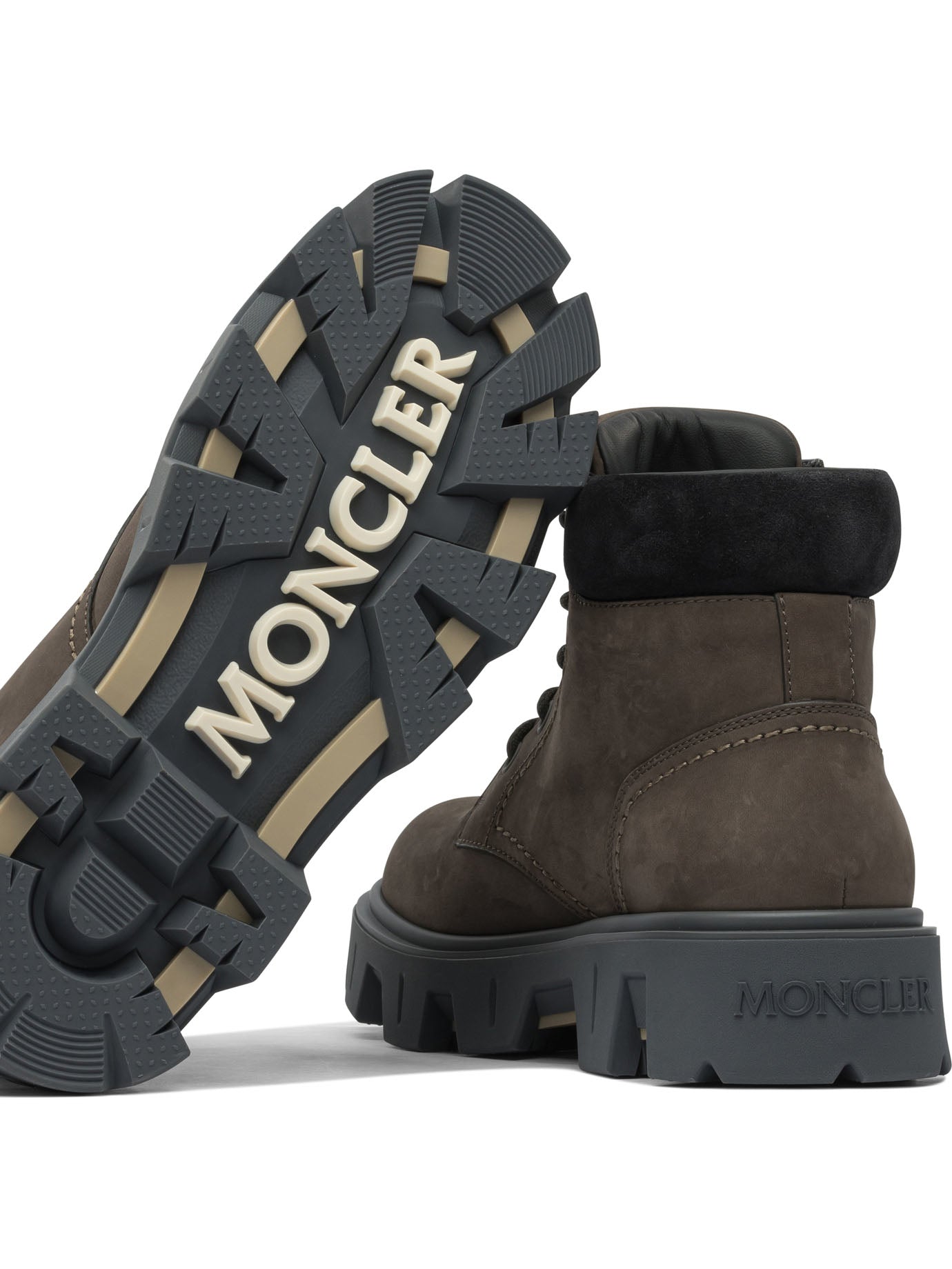 Moncler "Peak City" lace-up boots - Brown