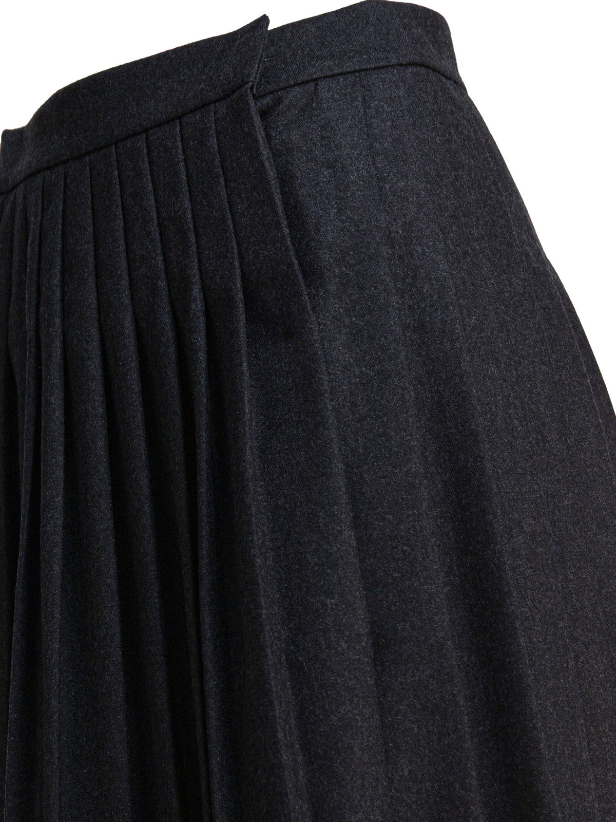 Prada Pleated wool flannel skirt - Grey