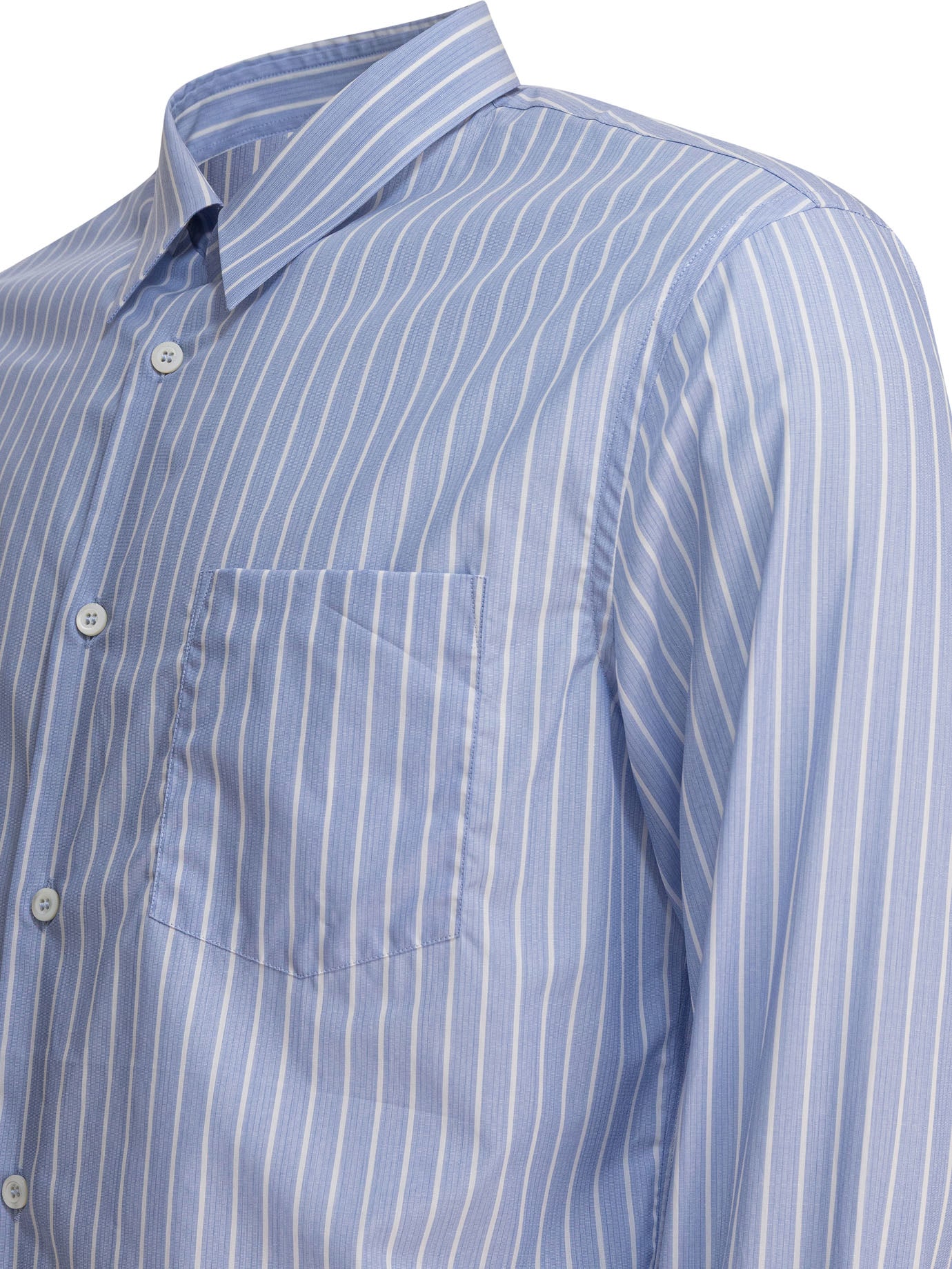 Prada Striped cotton shirt - Light Blue