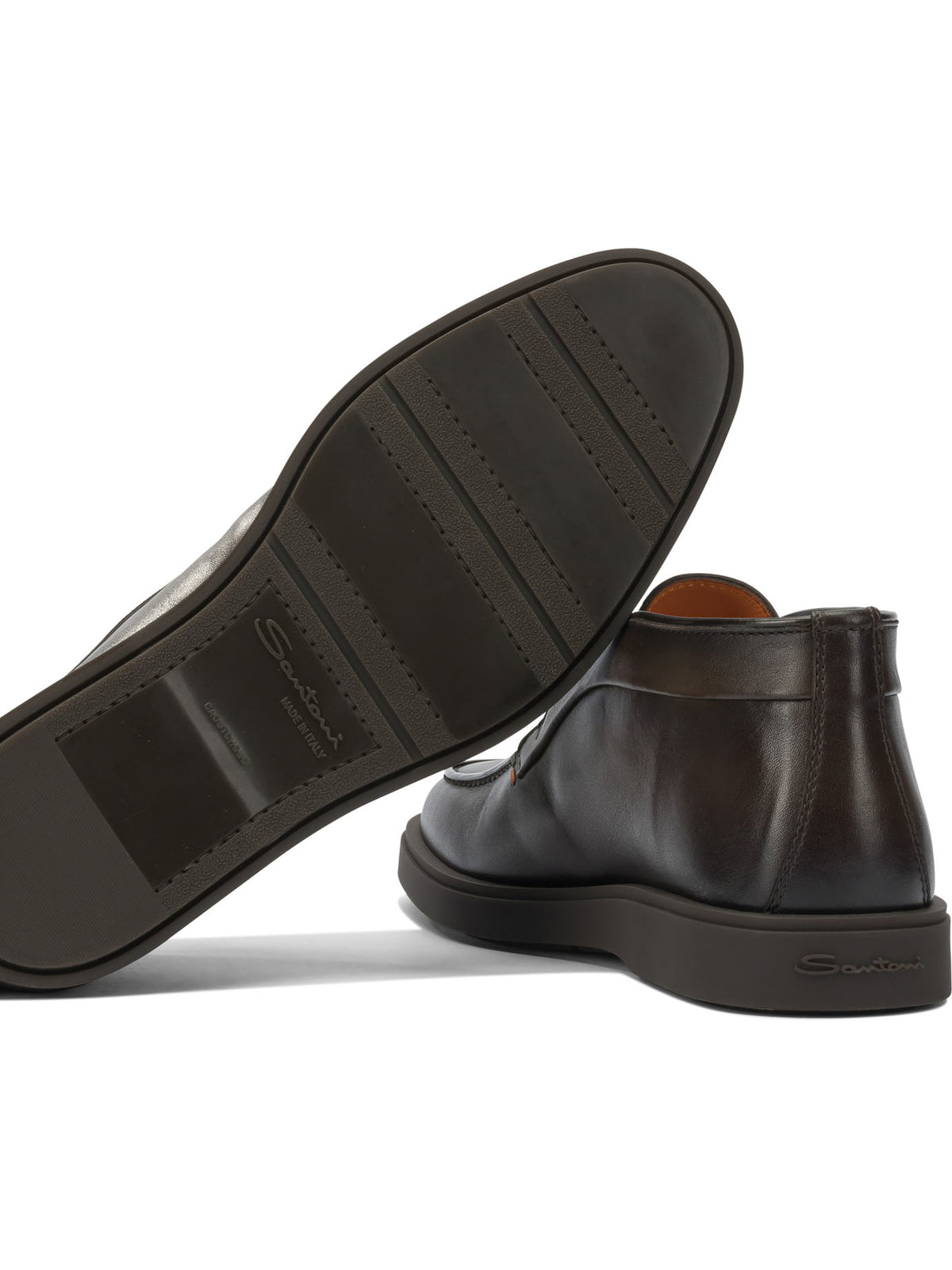 Santoni "Dragon" Loafers - Brown