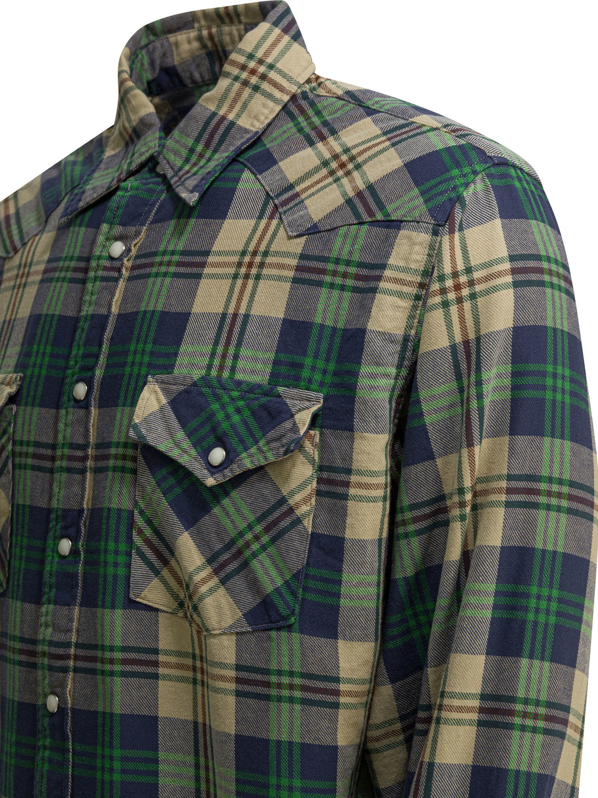 Kapital "Columbia-Check Husky" Western shirt - Green