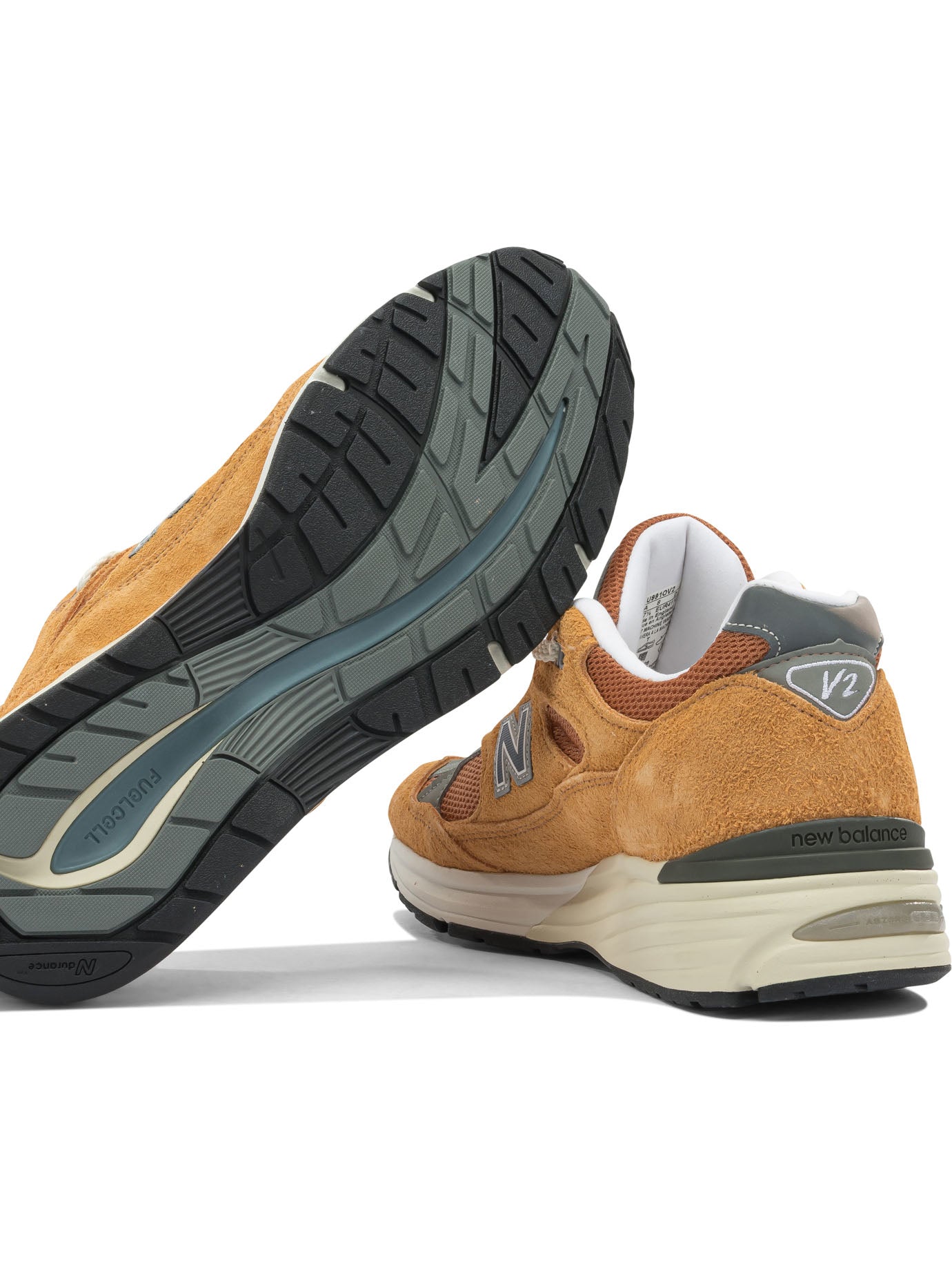 New Balance "Made in UK 991V2" Sneakers - Orange