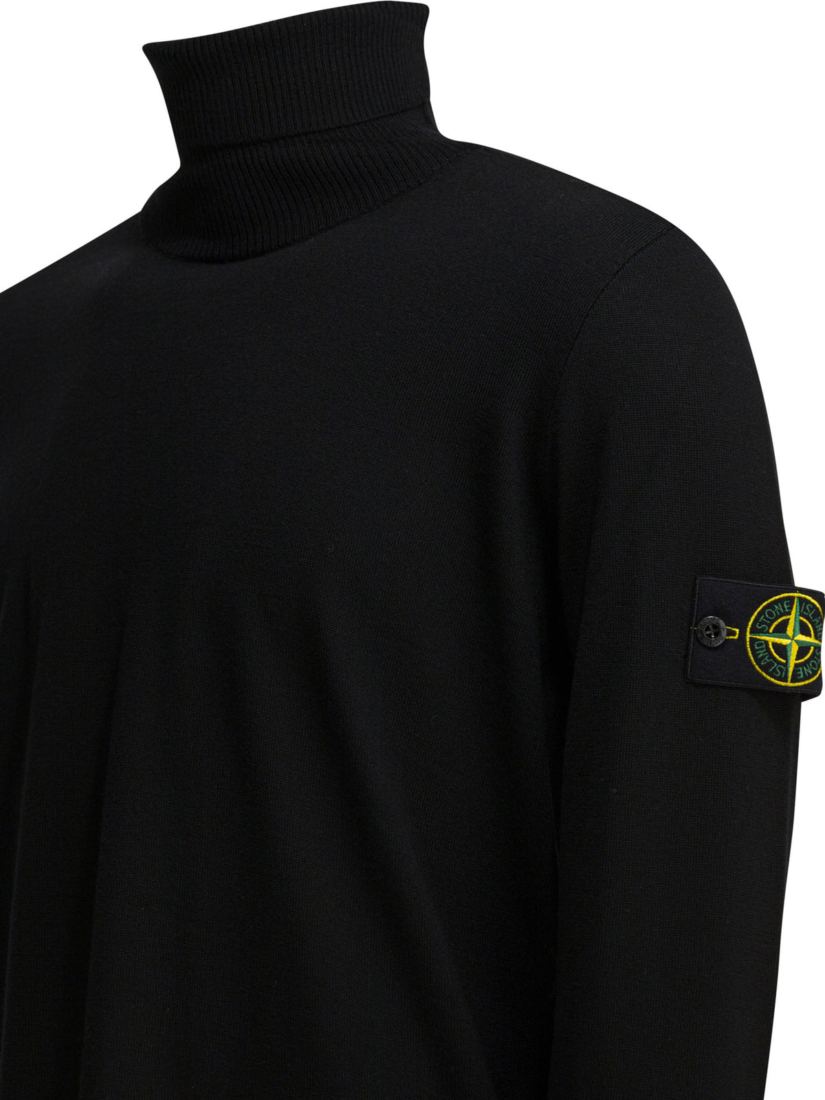 Stone Island "Light RWS" Turtleneck Sweater - Black