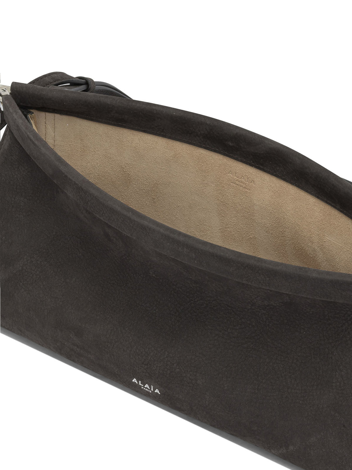 AlaïA "Le Click East West" Medium Shoulder Bag - Grey