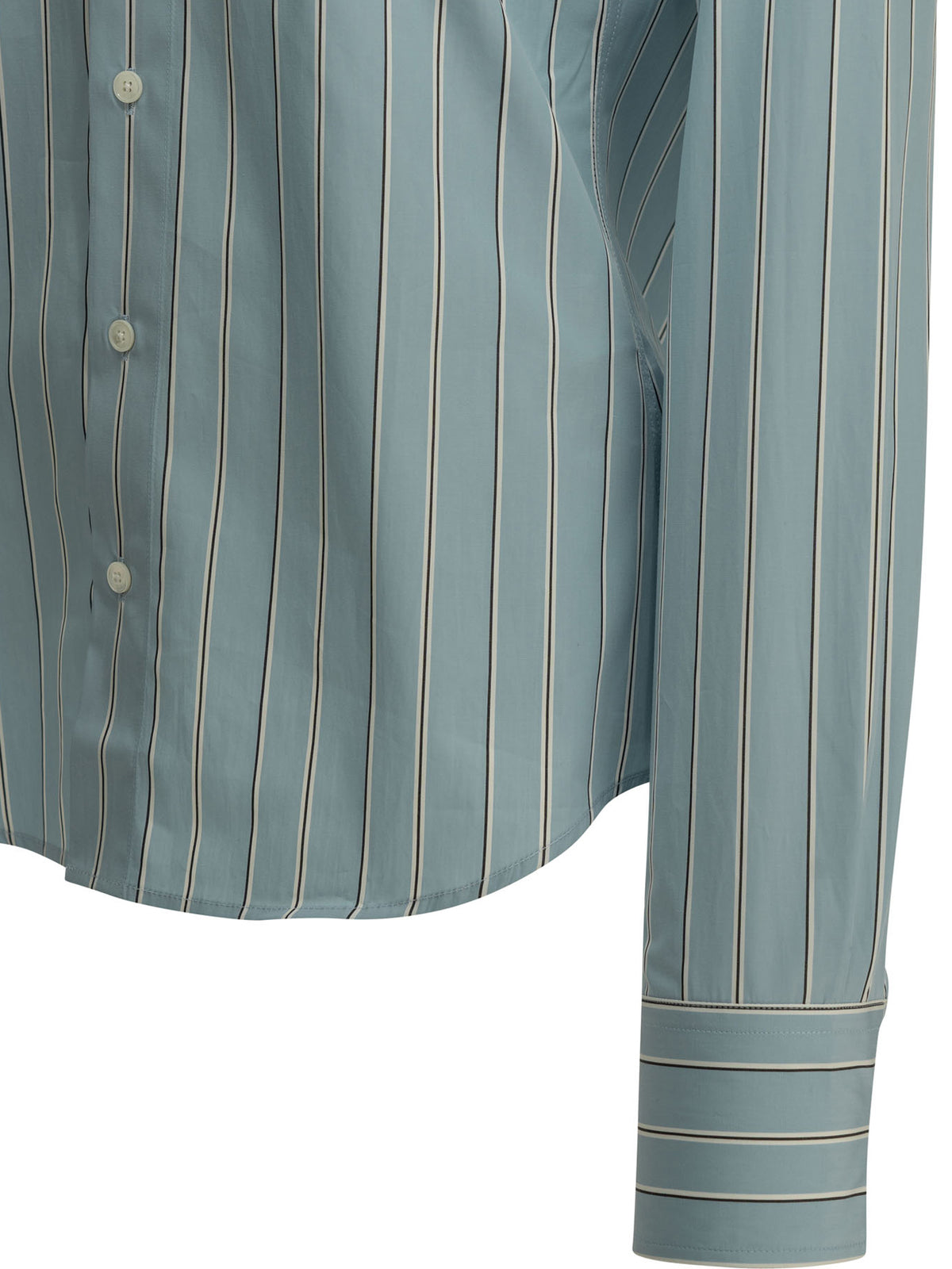 Ami Paris Casual Shirt with Logo - Light Blue
