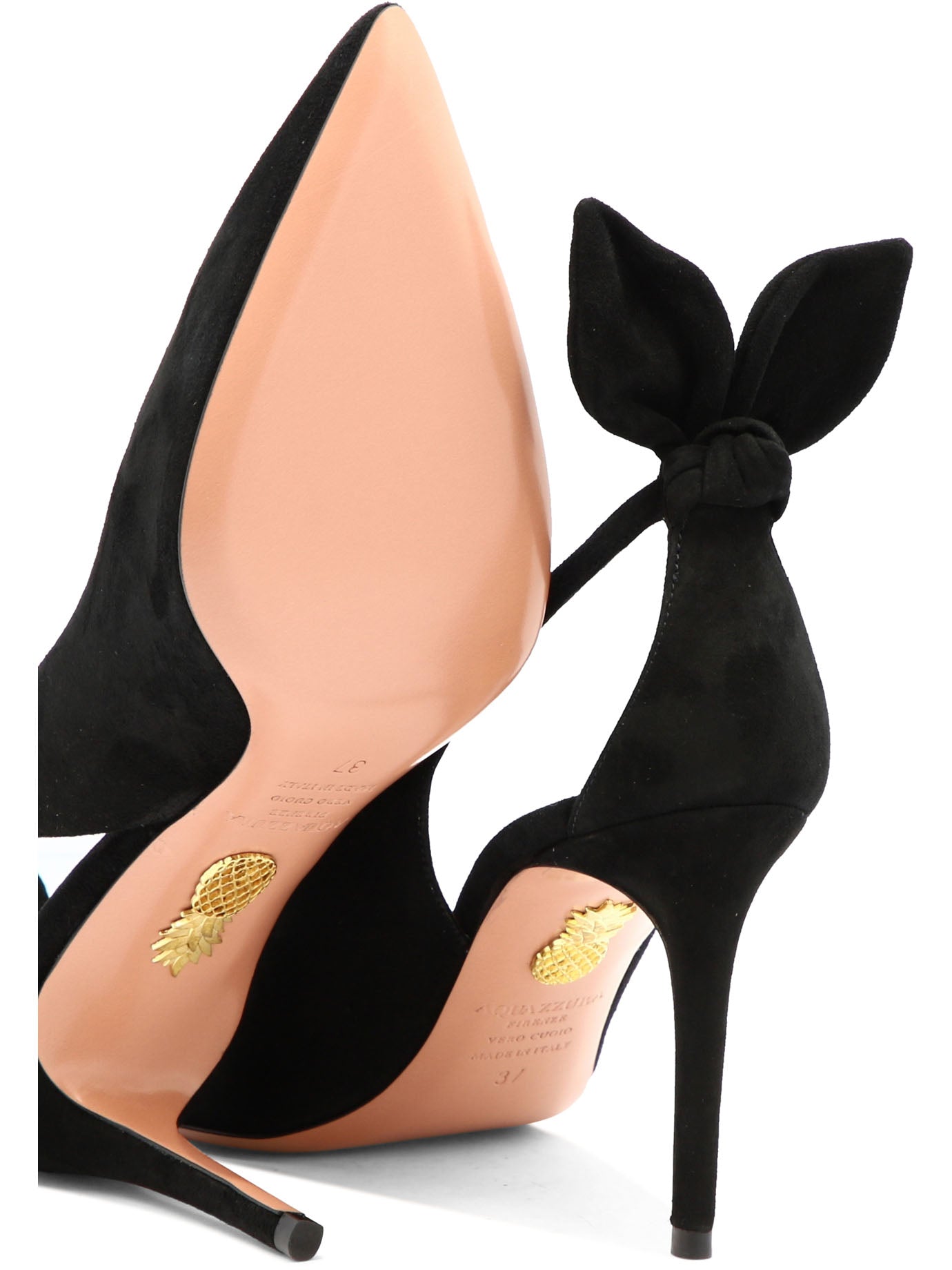 Aquazzura "Bow Tie 85 mm" Décolleté - Black