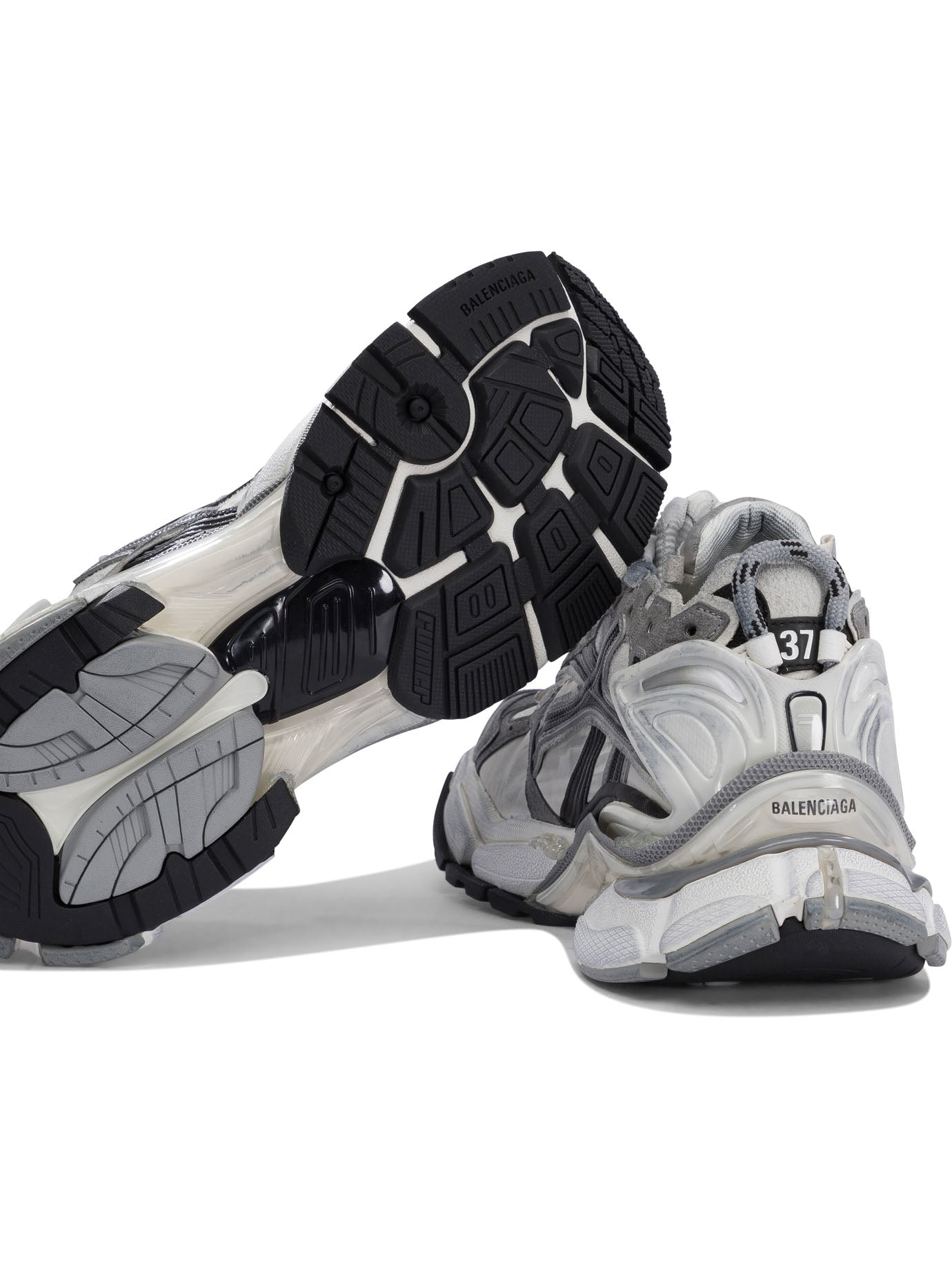 Balenciaga "Runner" Low-Top Sneakers - Grey
