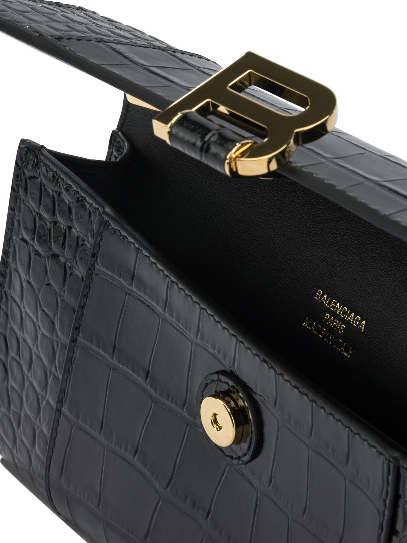 Balenciaga "Hourglass" clutch bag - Black
