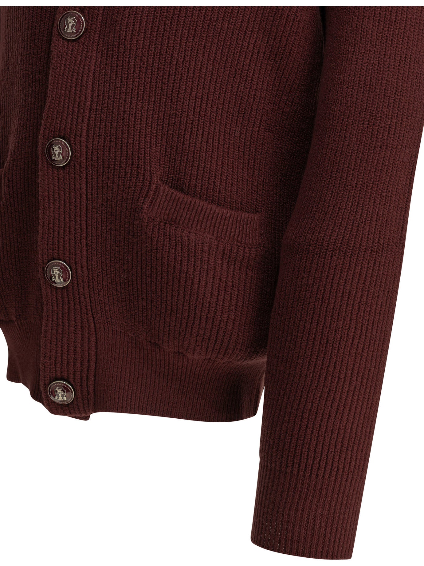 Brunello Cucinelli Cotton cardigan - Bordeaux