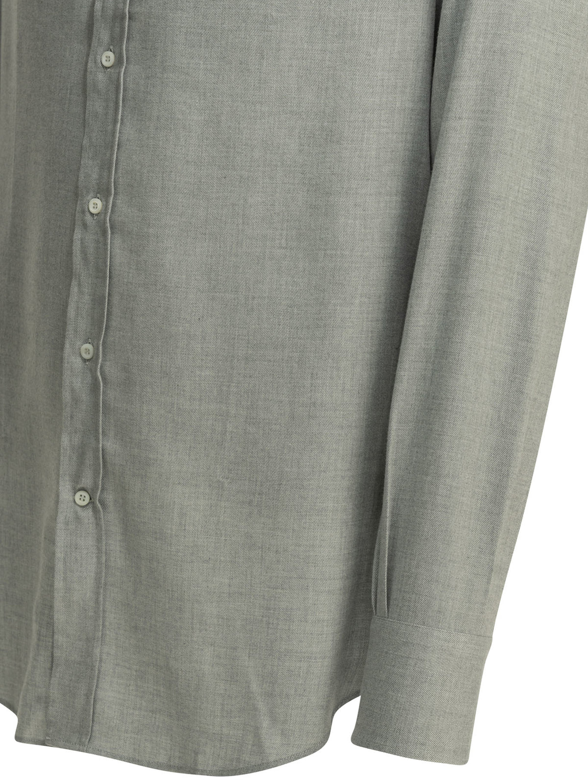 Brunello Cucinelli Casual cotton flannel shirt - Grey