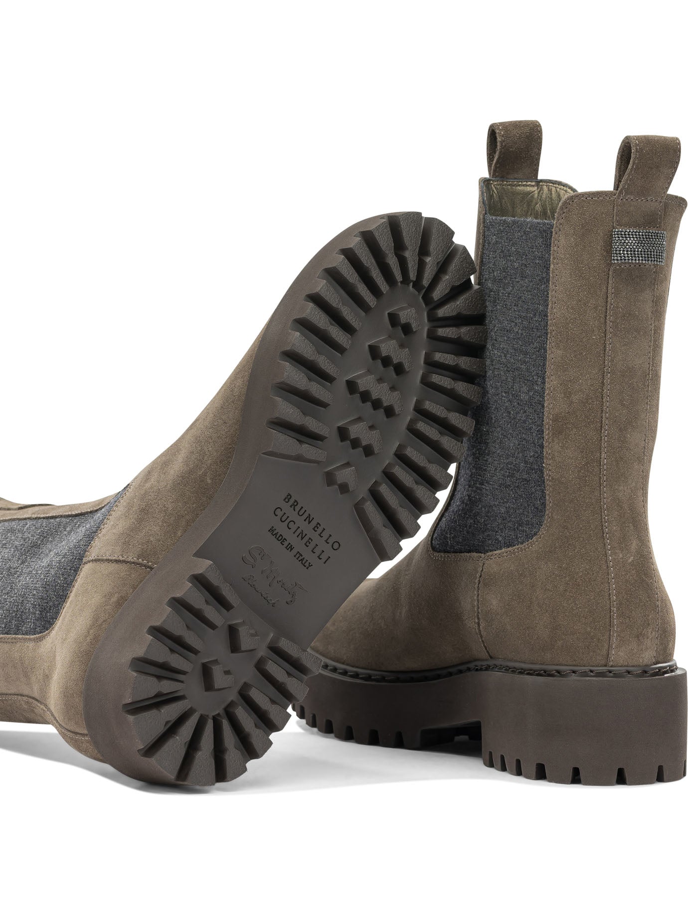 Brunello Cucinelli Suede pull-on ankle boots - Brown