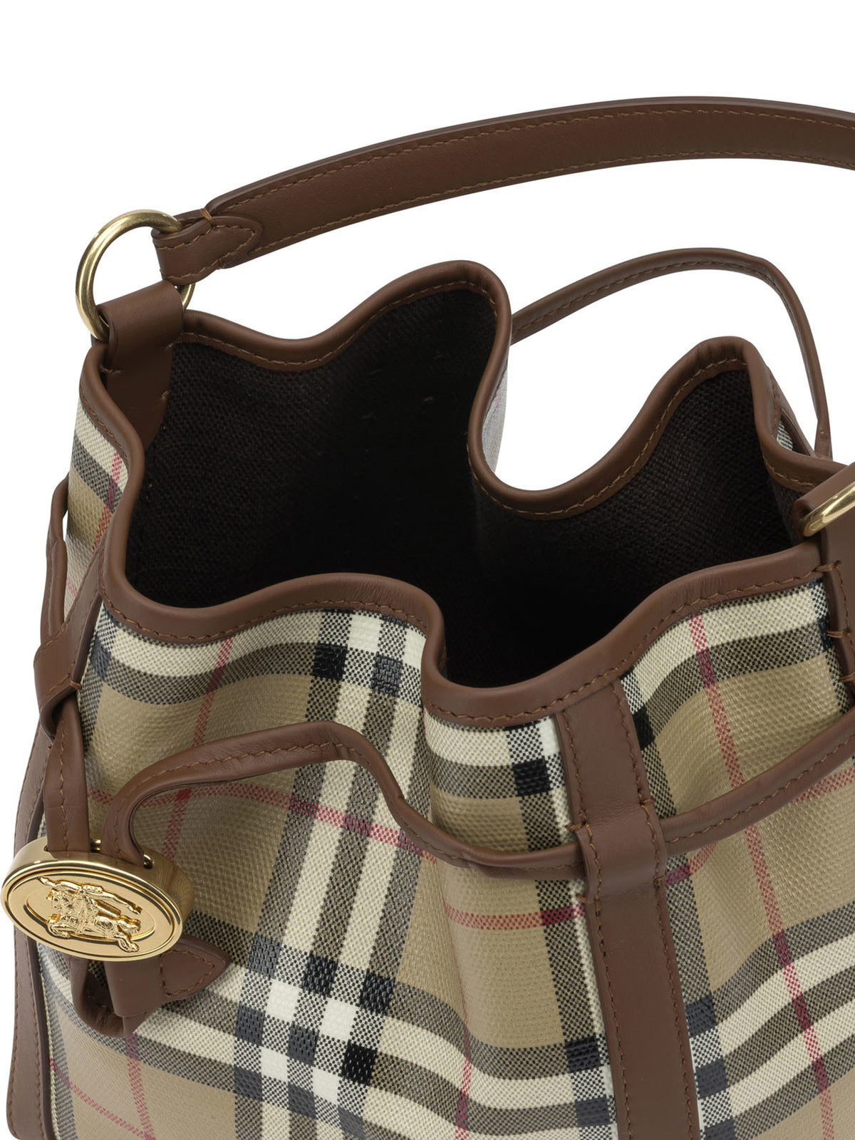Burberry "Check" Small Shoulder Bag - Beige