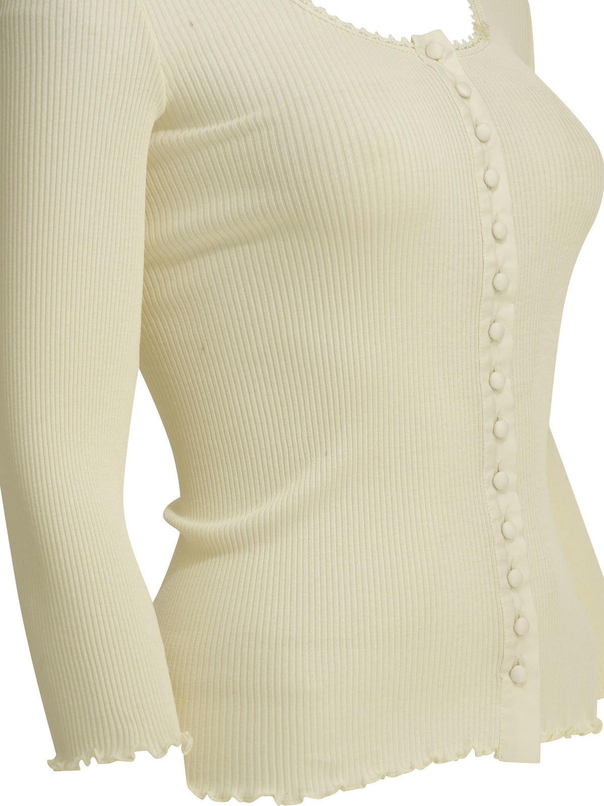 Chloé Fitted top made of cotton and silk jersey - White