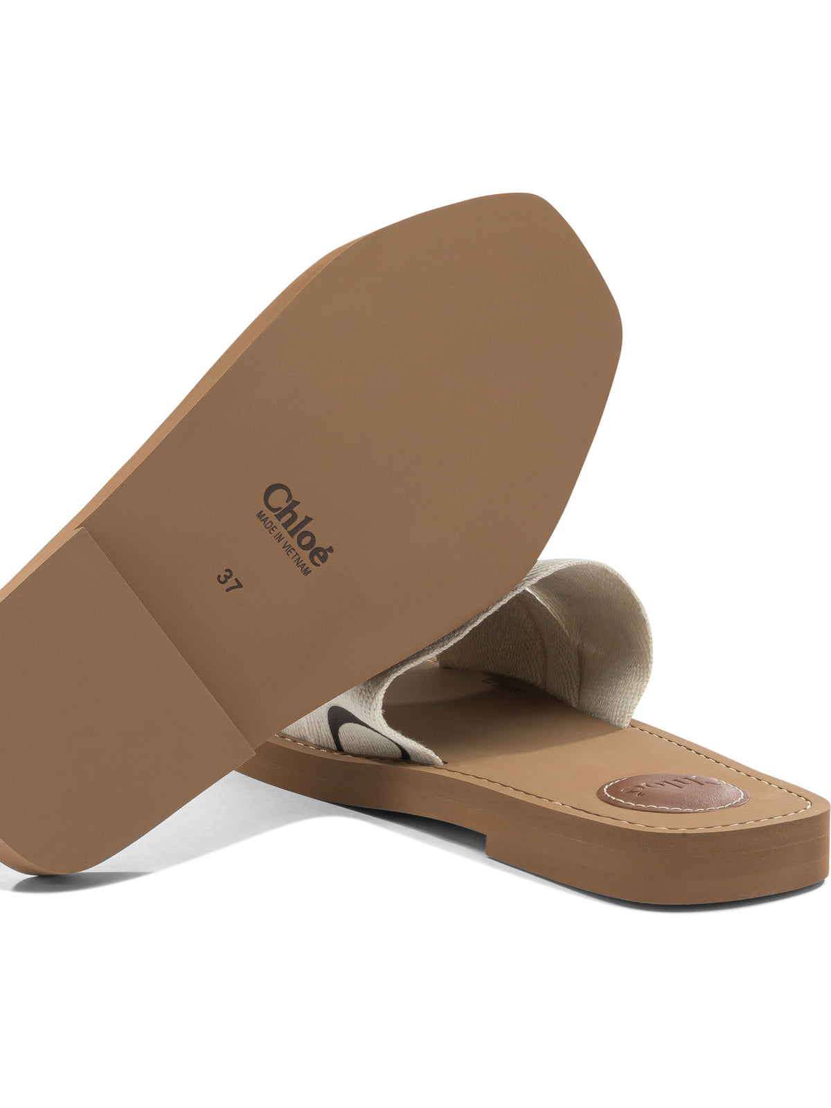 Chloé "Woody" Slides - White