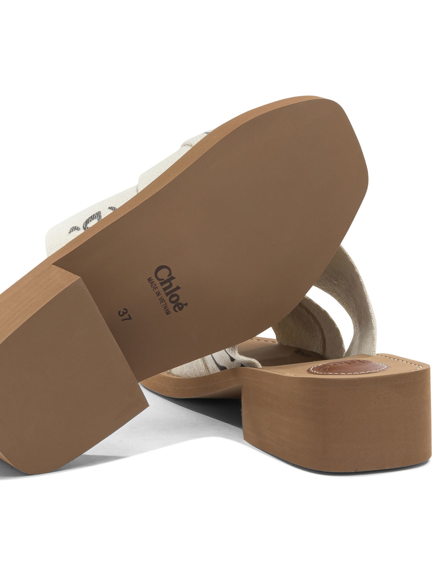 Chloé "Woody" heeled sandals - White