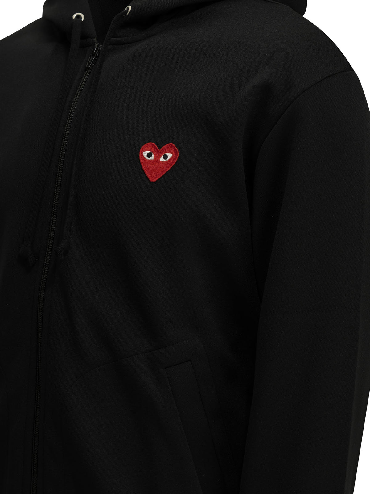 Comme des Garçons PLAY "Red Heart" Hoodie - Black