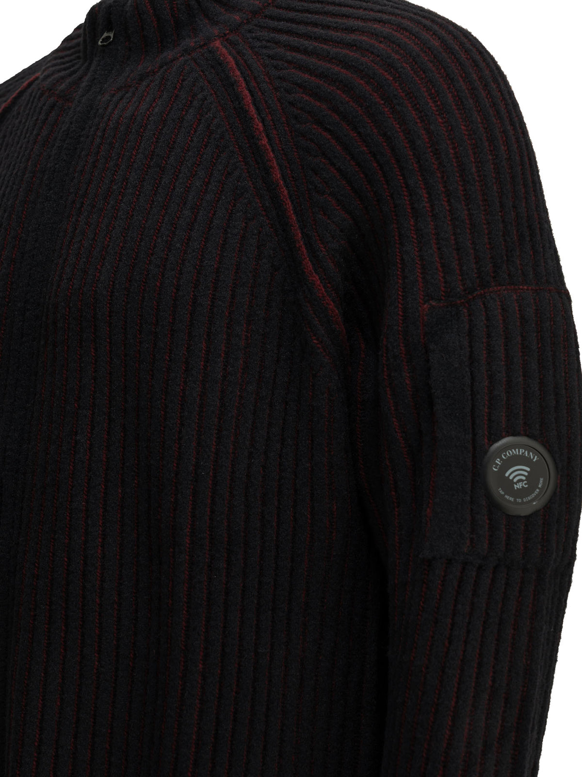 C.P. Company "Lens" Zip-Up Sweater - Black