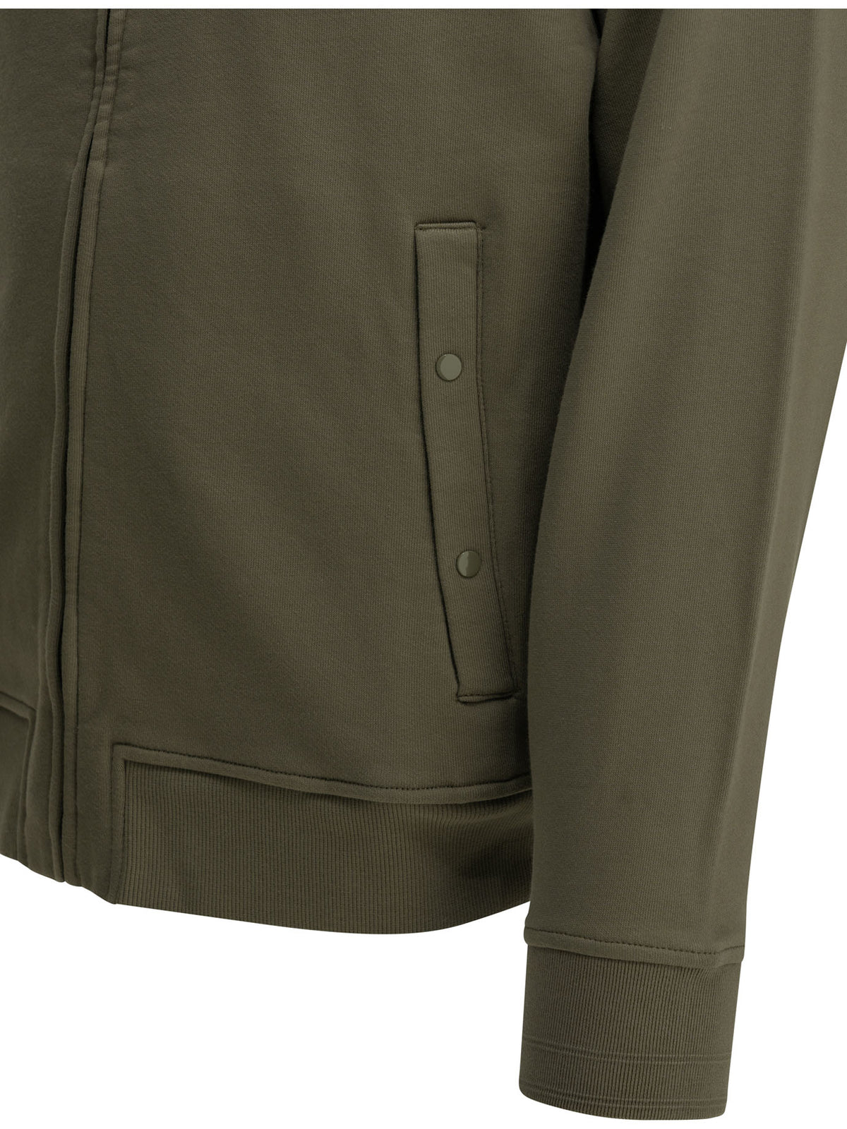 C.P. Company Zip-up Sweatshirt with Logo - Green