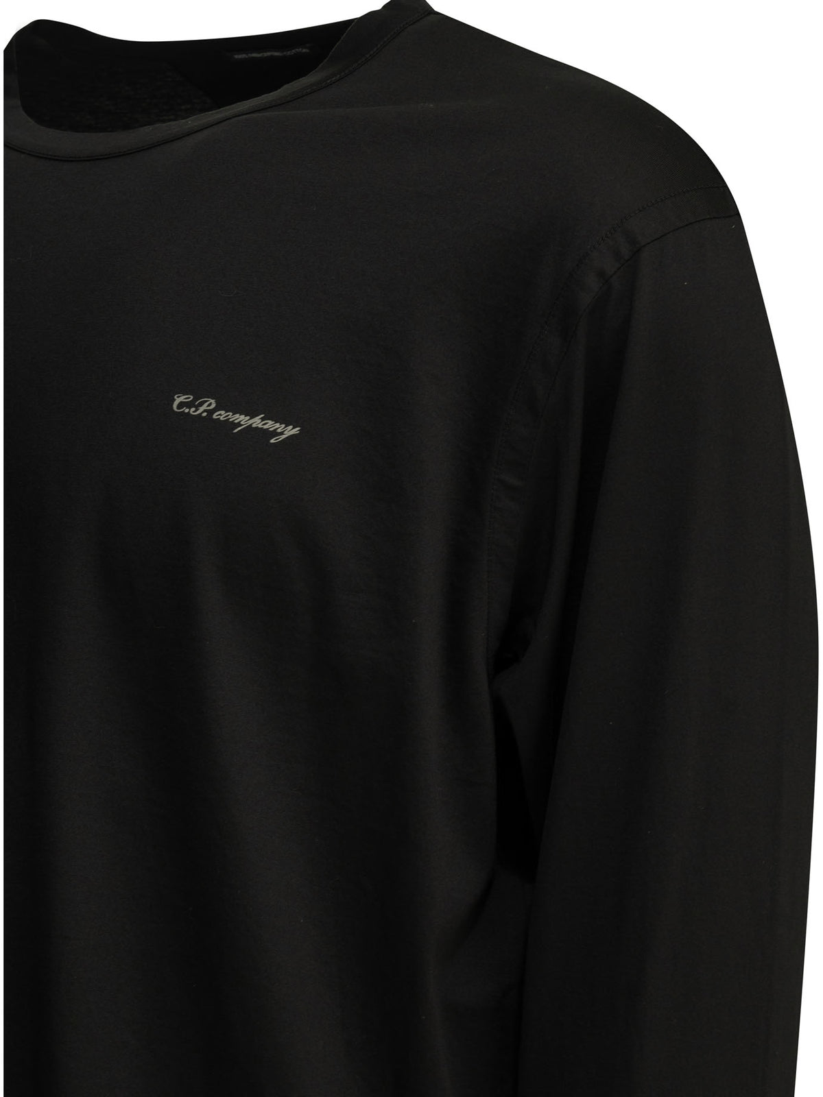 C.P. Company Crewneck T-shirt with logo - Black
