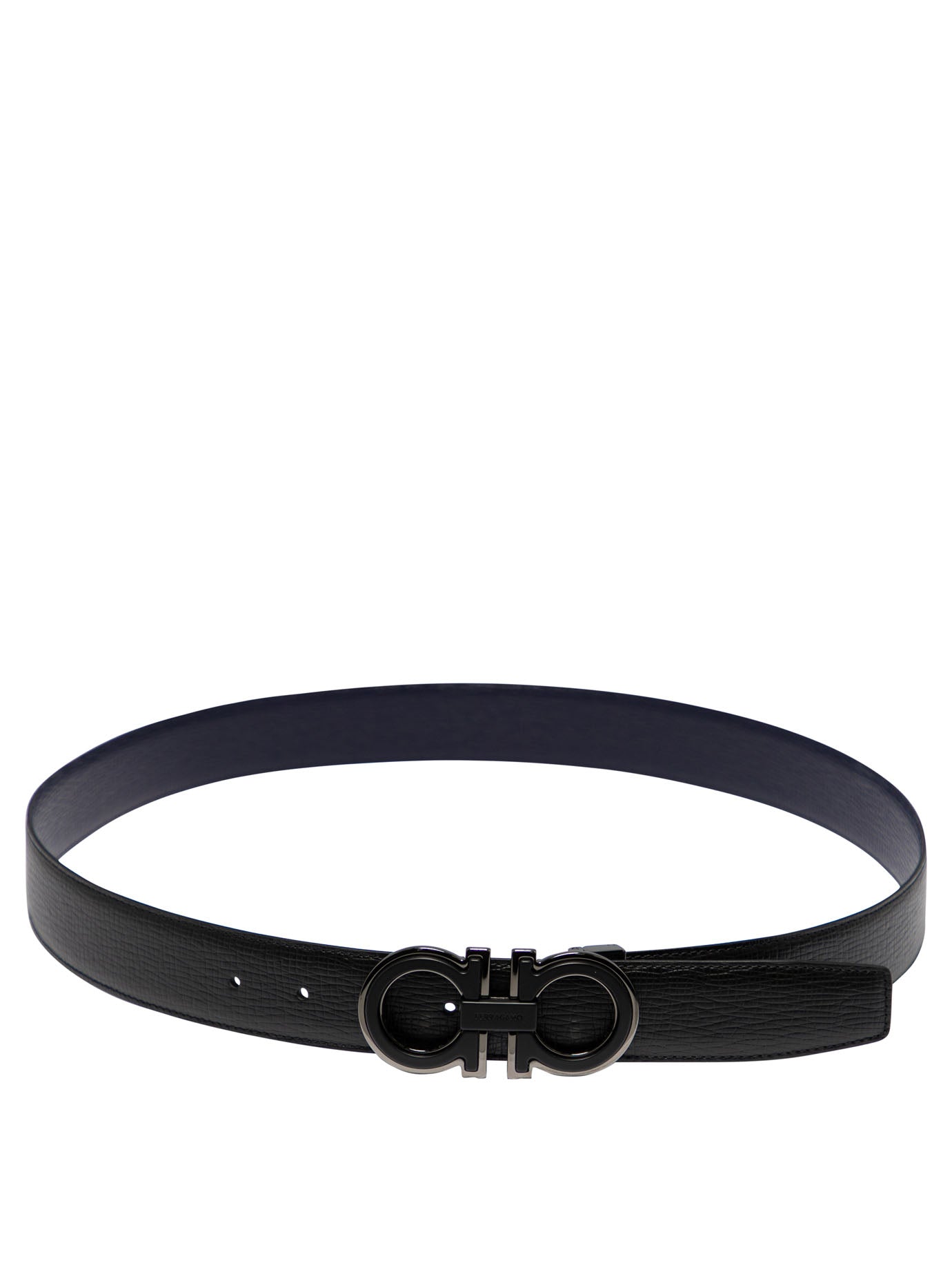 Ferragamo "Gancini" Leather belt - Black