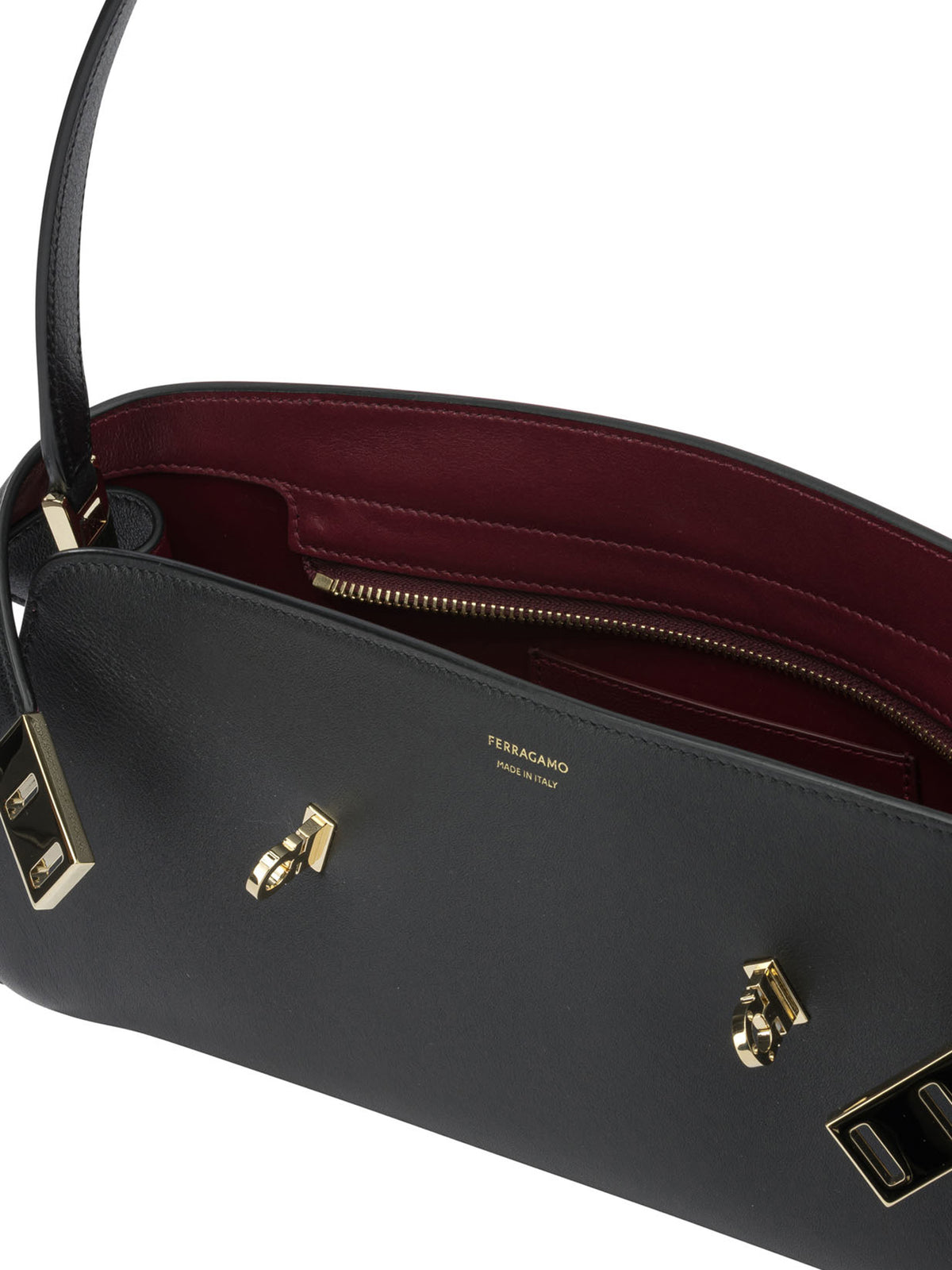 Ferragamo "Hug East-West" medium shoulder bag - Black