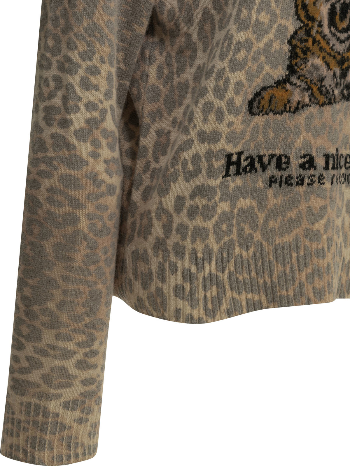 Ganni "Tiger" crewneck sweater - Brown