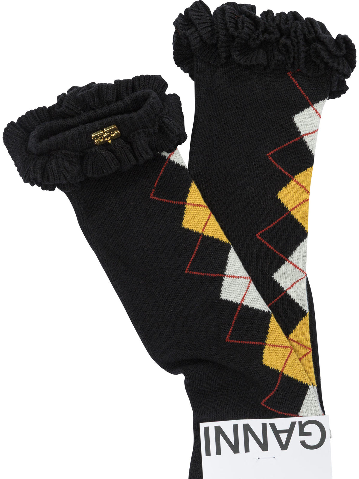 Ganni "Argyle" Classic socks - Black