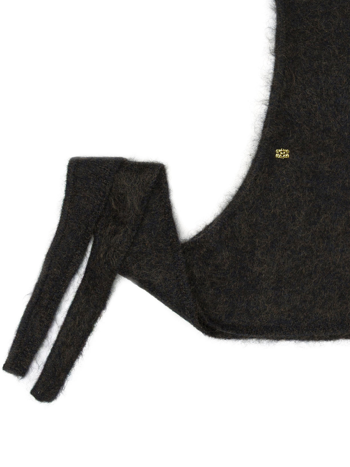 Ganni Mohair balaclava - Brown