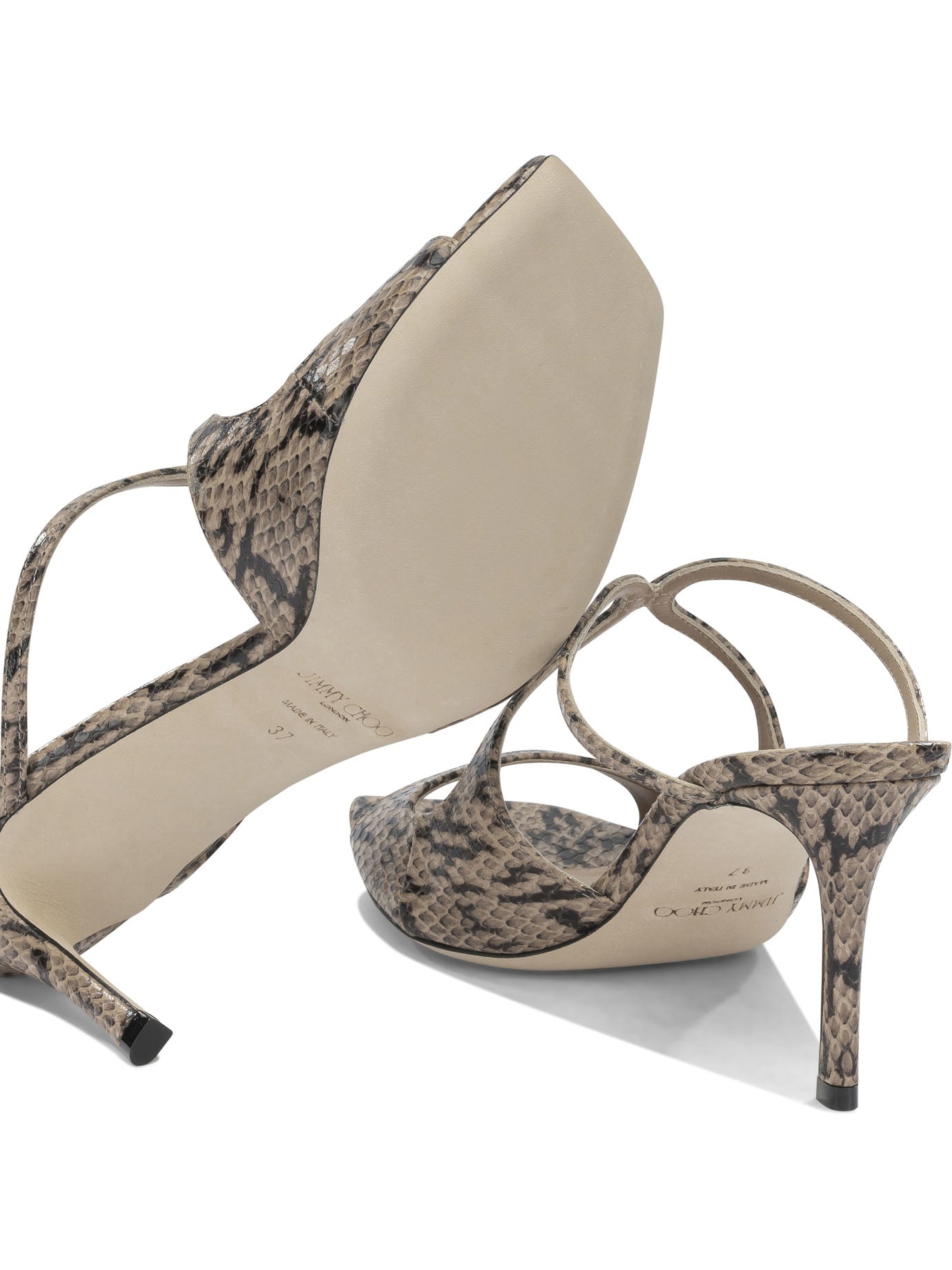 Jimmy Choo "Anise 75MM" heeled sandals - Beige