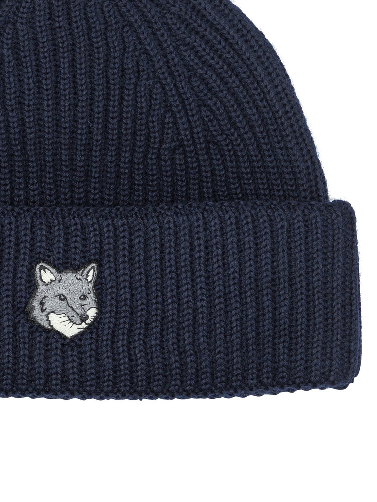 Maison Kitsuné "Fox Head" Beanie - Blue