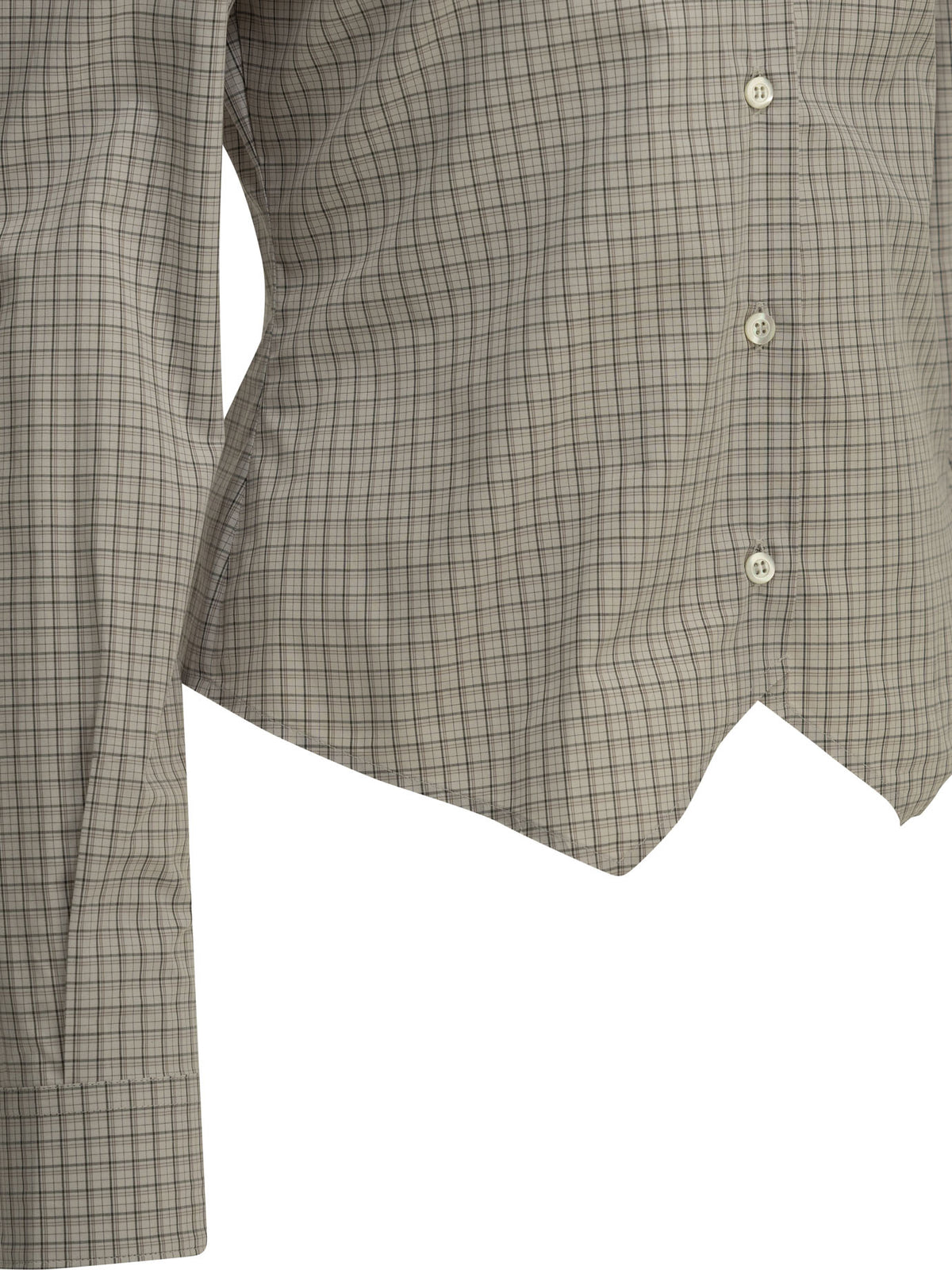 Maison Margiela "Pointed Hem" Casual Shirt - Grey