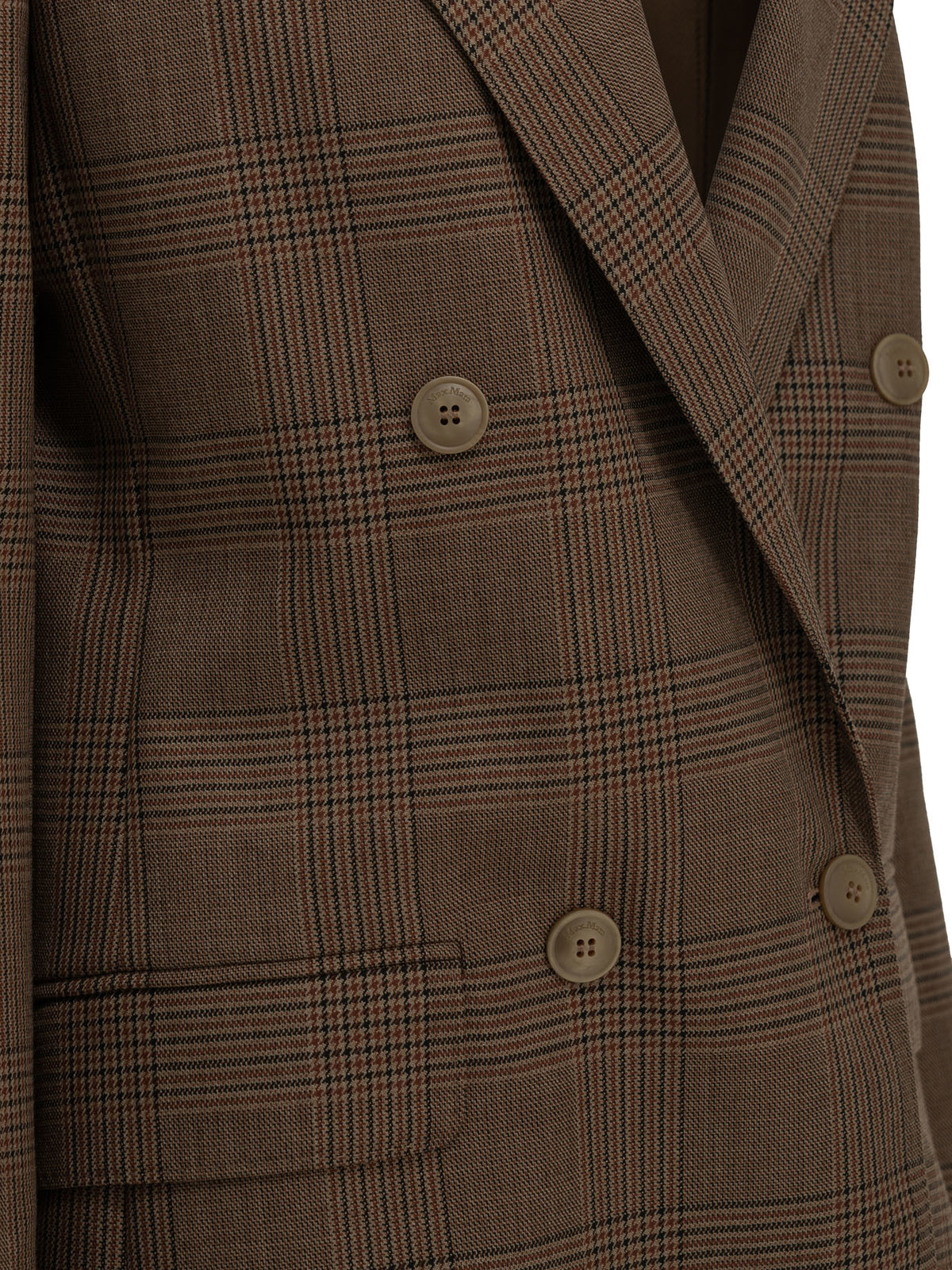 Max Mara Double-breasted wool blazer - Brown
