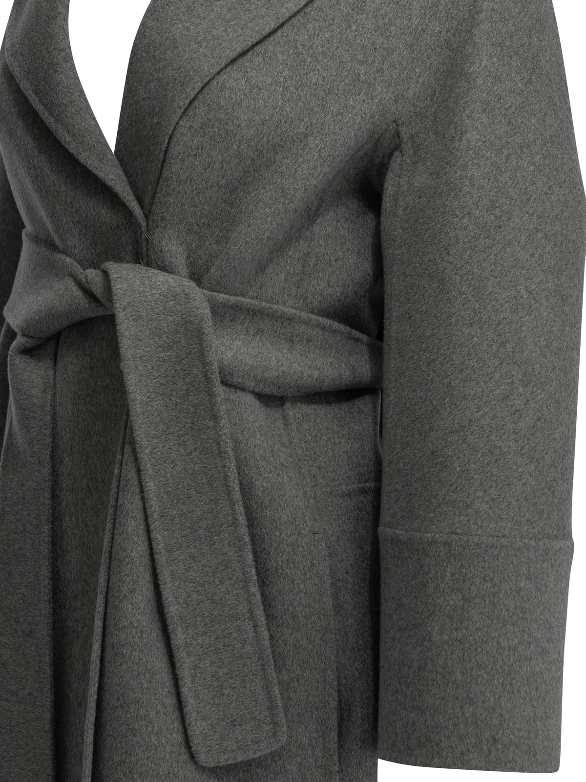 Max Mara Studio Short double-layer wool coat - Grey