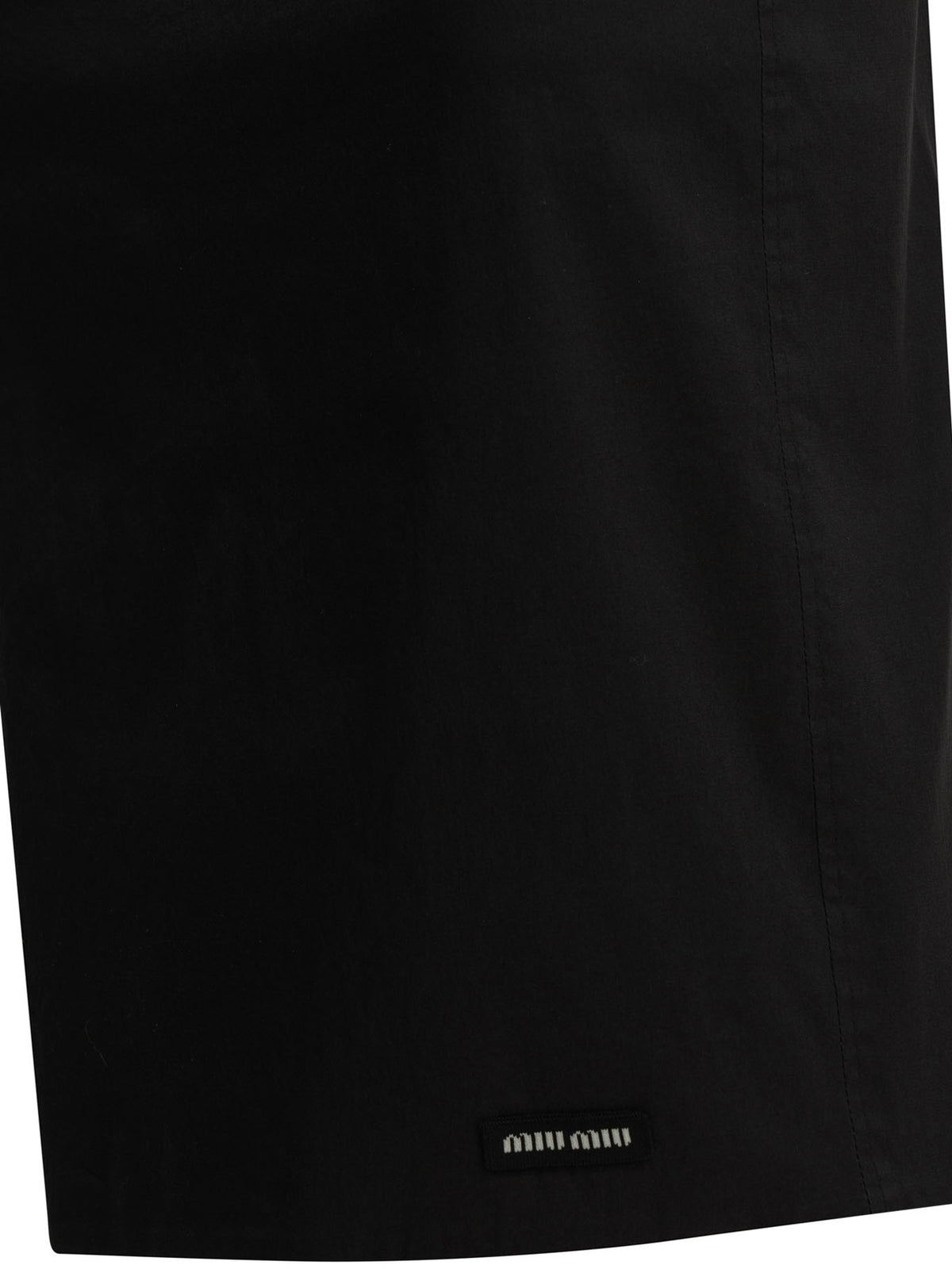 Miu Miu Stretch midi skirt with logo - Black