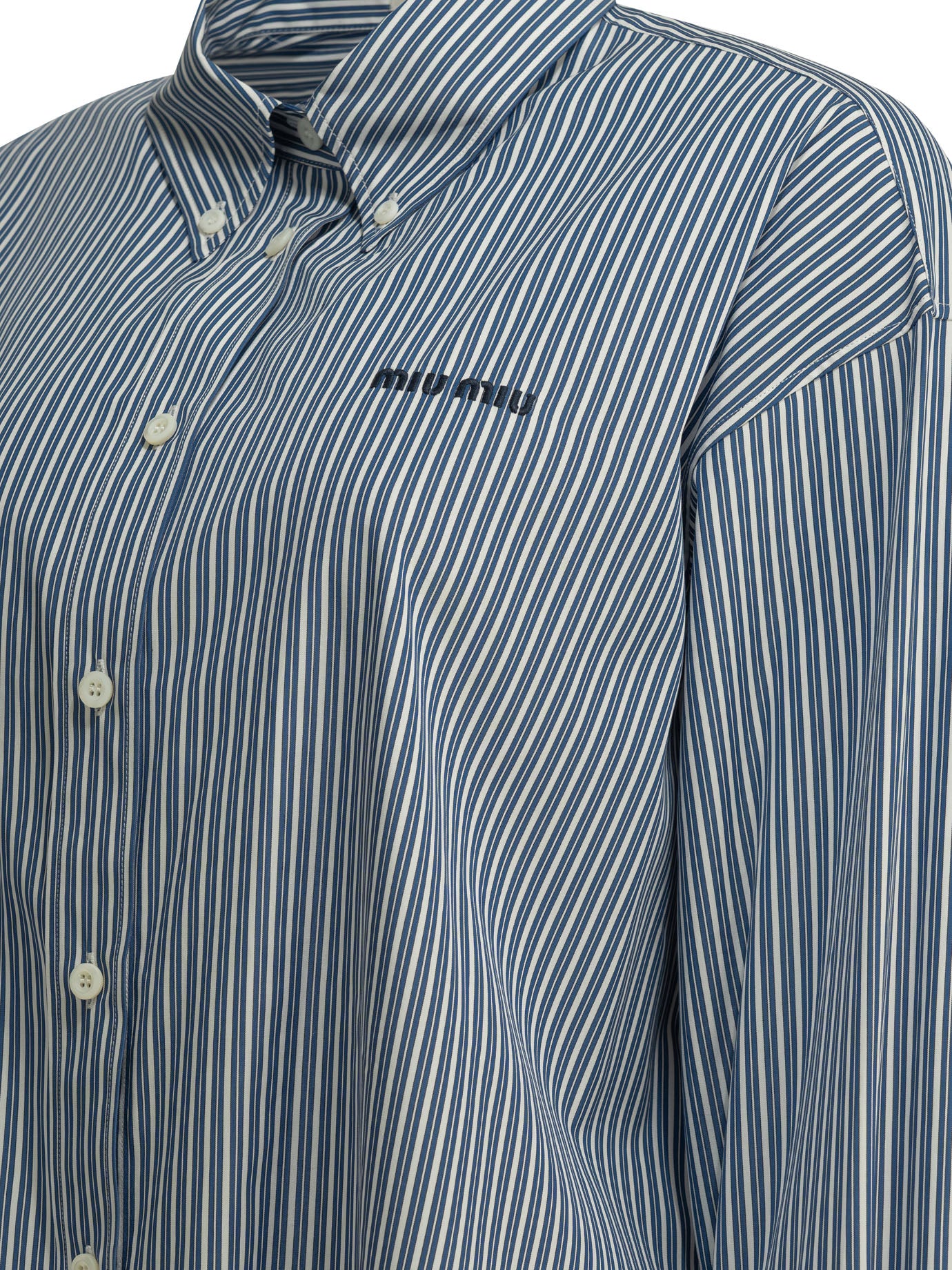 Miu Miu Casual shirt with logo - Blue