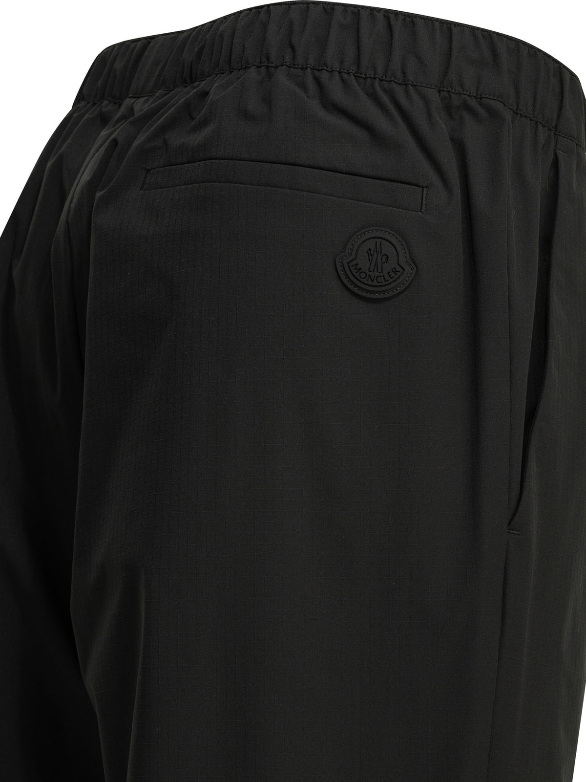 Moncler Sports Pants with Logo - Black