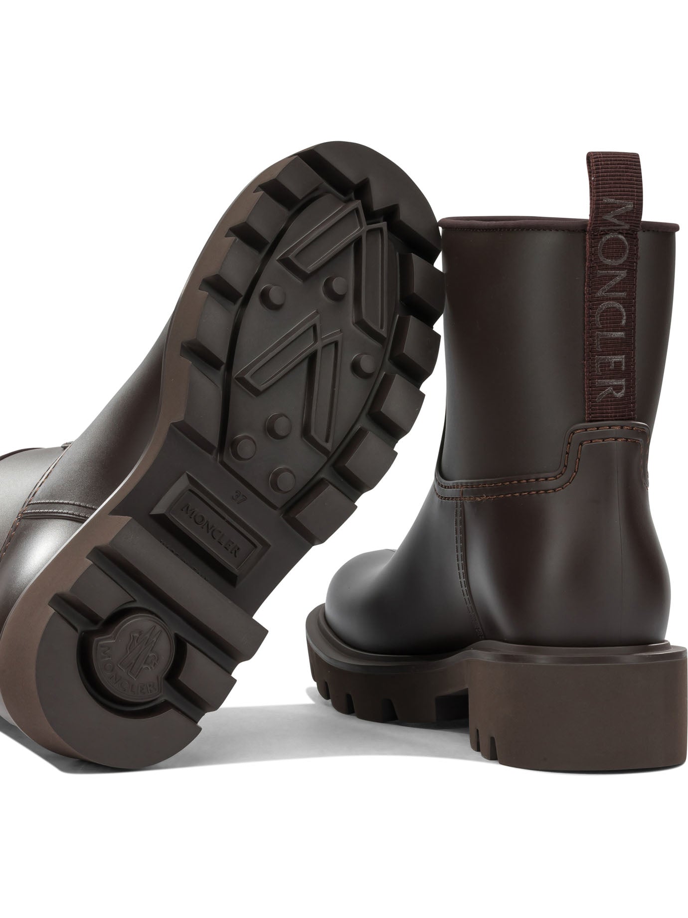 Moncler "Kickstream" Rain Boots - Brown
