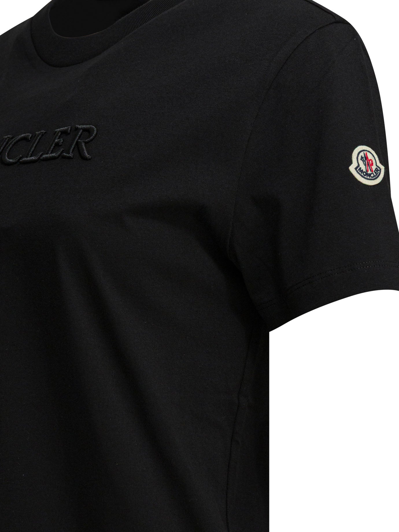 Moncler Crewneck T-shirt with logo - Black