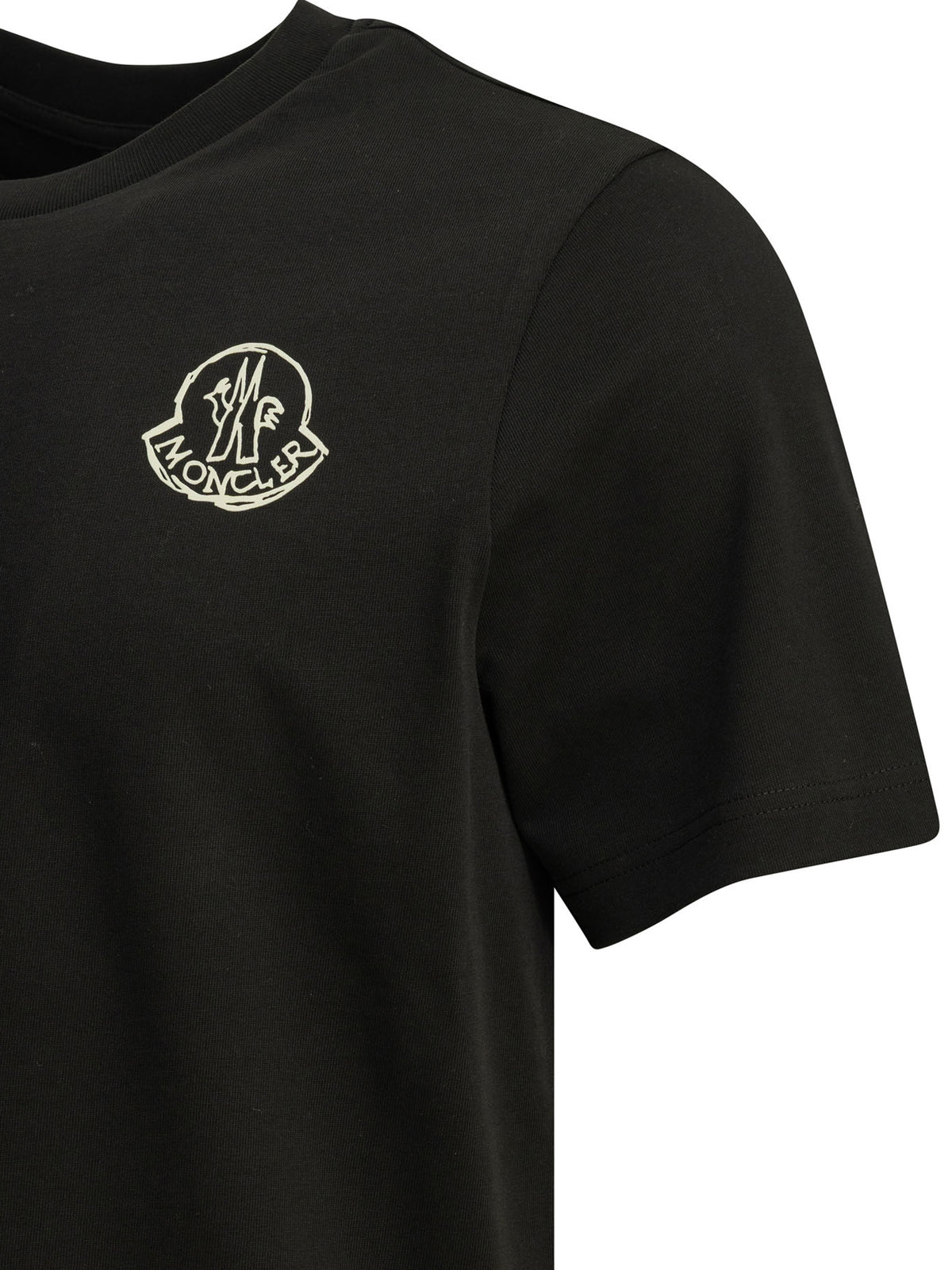 Moncler Crewneck T-shirt with logo - Black