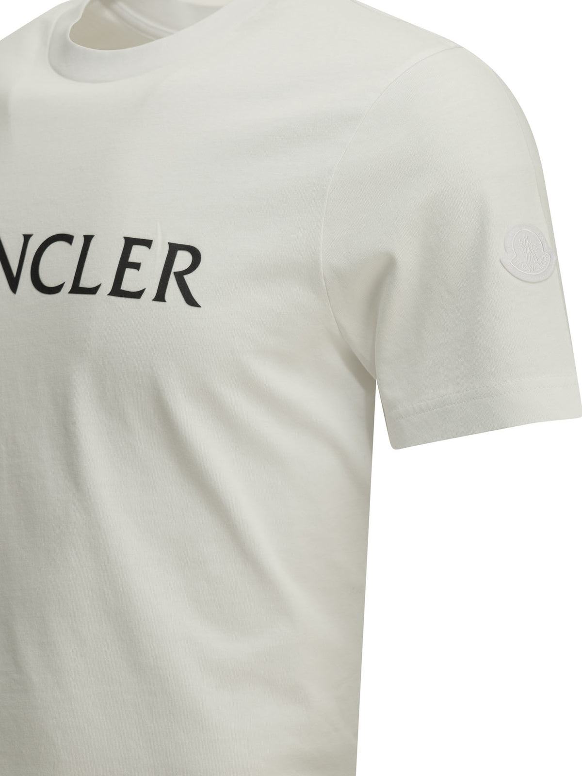 Moncler Crewneck T-shirt with logo - White
