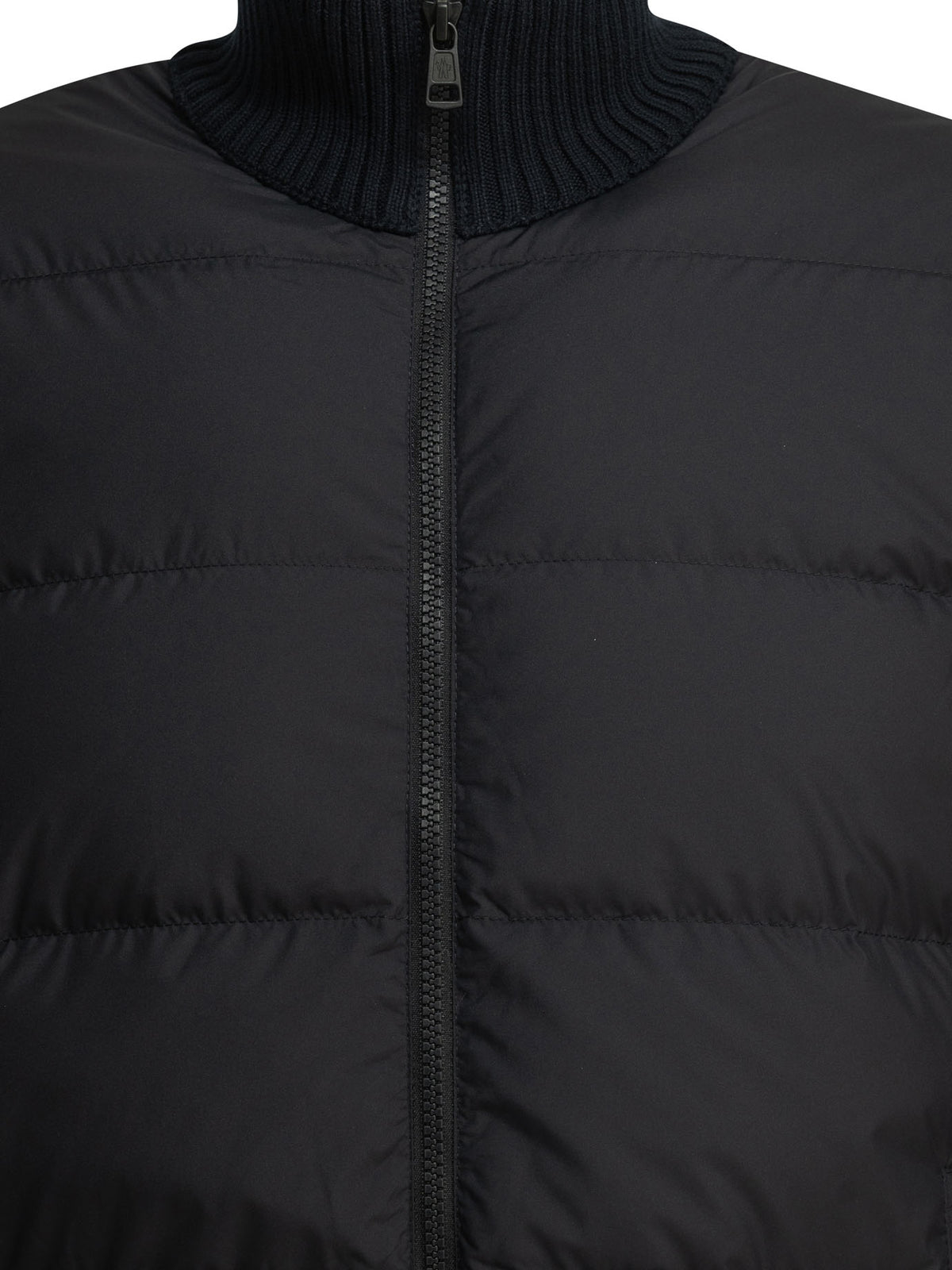 Moncler Padded Cardigan with Logo - Blue