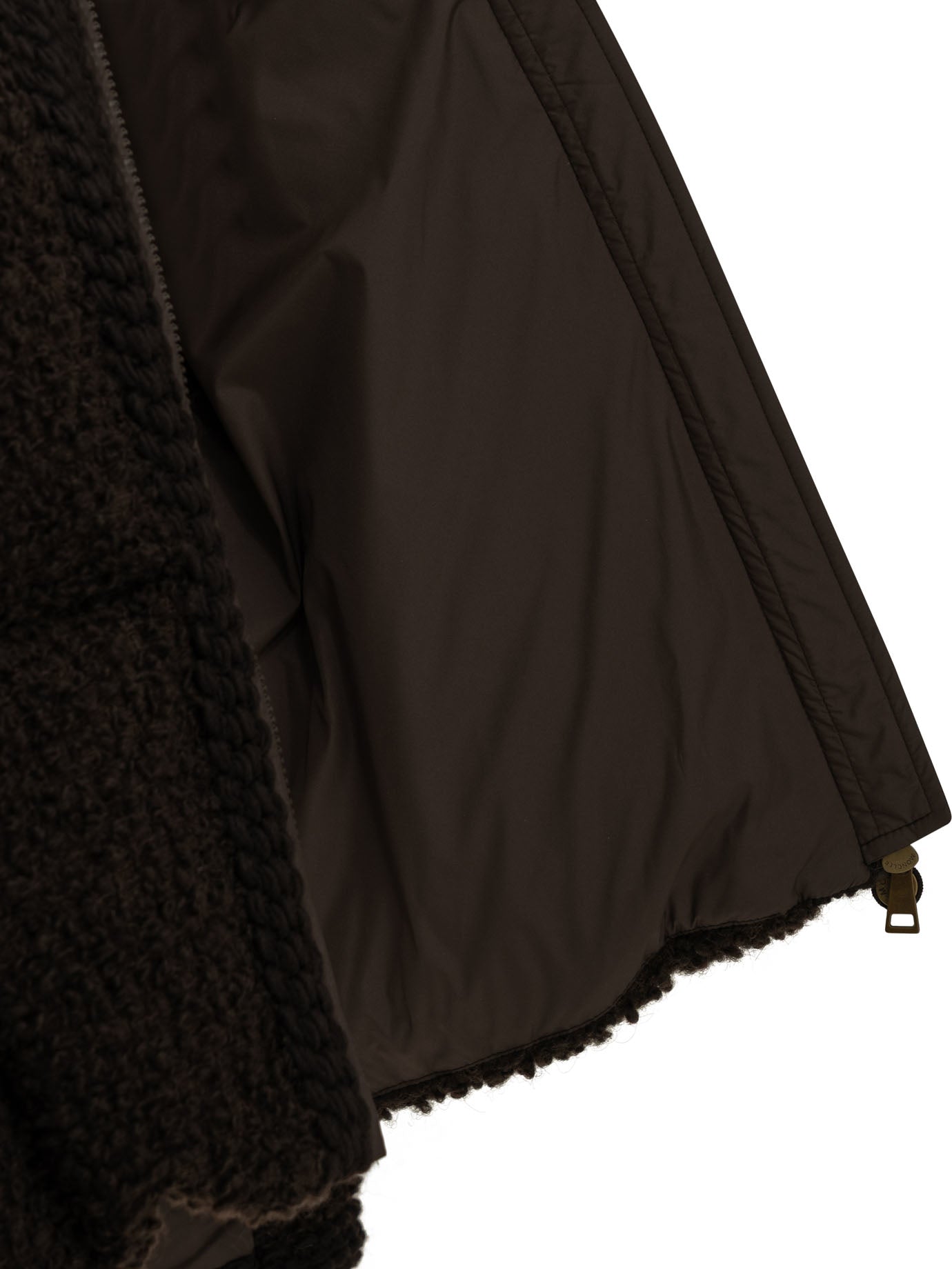 Moncler "Cristallin" Short Down Jacket - Brown