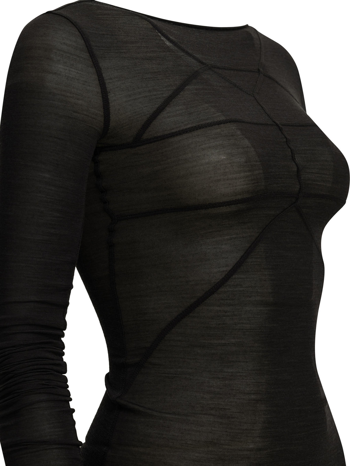 Rick Owens "LS Temple T" Casual Top - Black