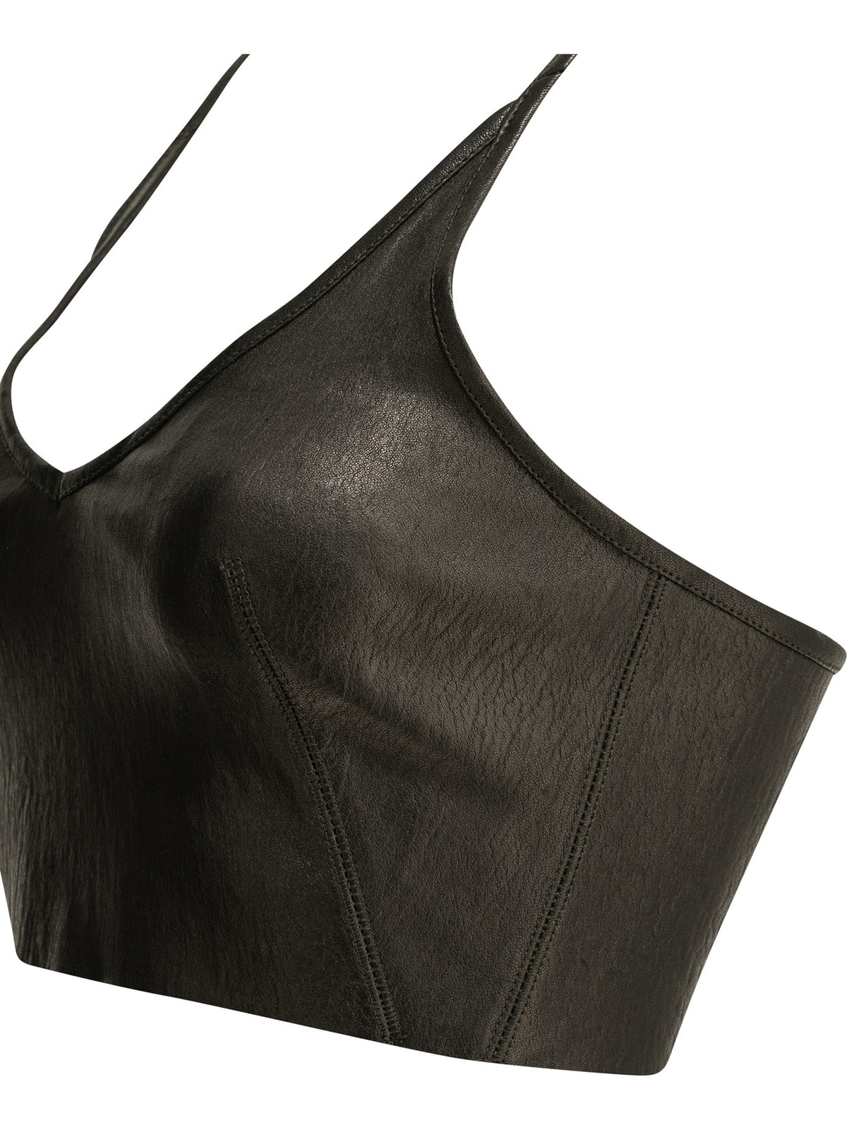 Rick Owens Leather bra top - Black